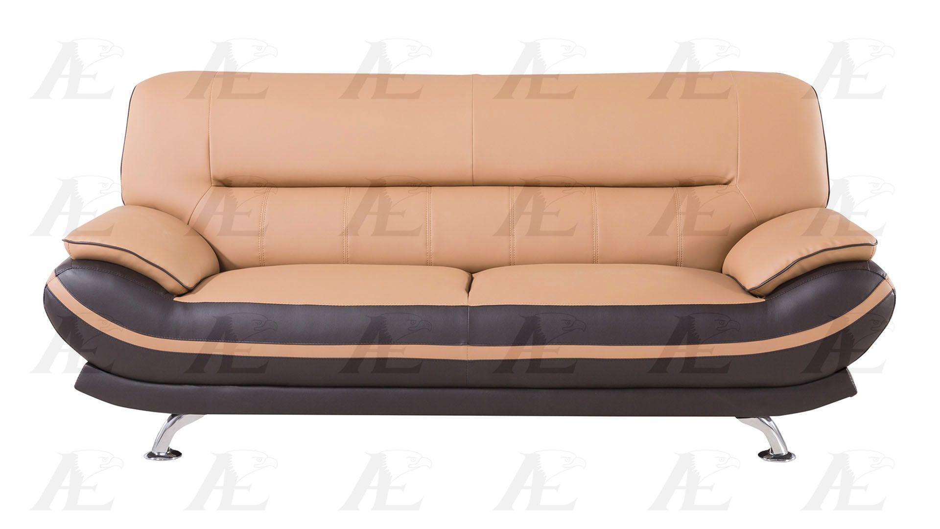 

        
American Eagle Furniture AE709-YO.BR Sofa and 2 Loveseat Set Brown/Yellow Bonded Leather 00842295100337
