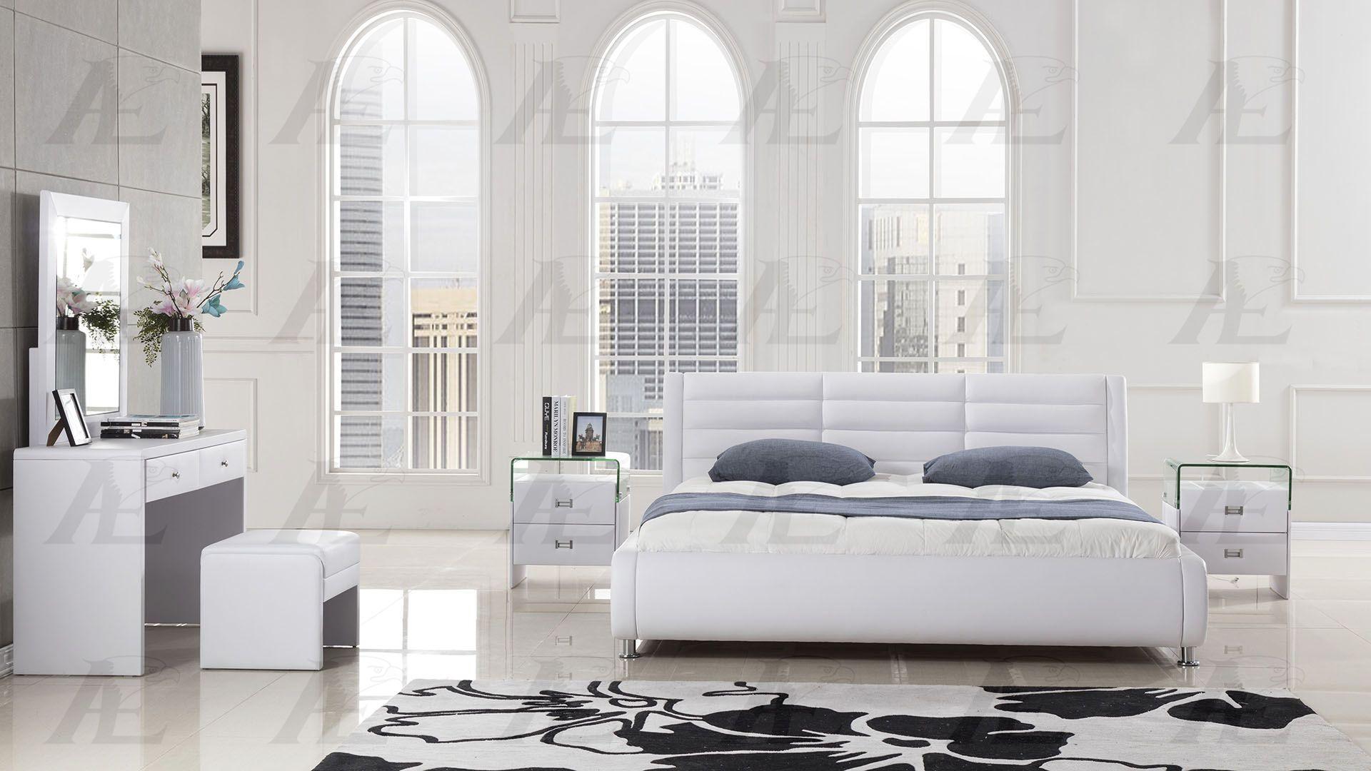 

                    
American Eagle Furniture B-D019-W Platform Bed White PU Purchase 
