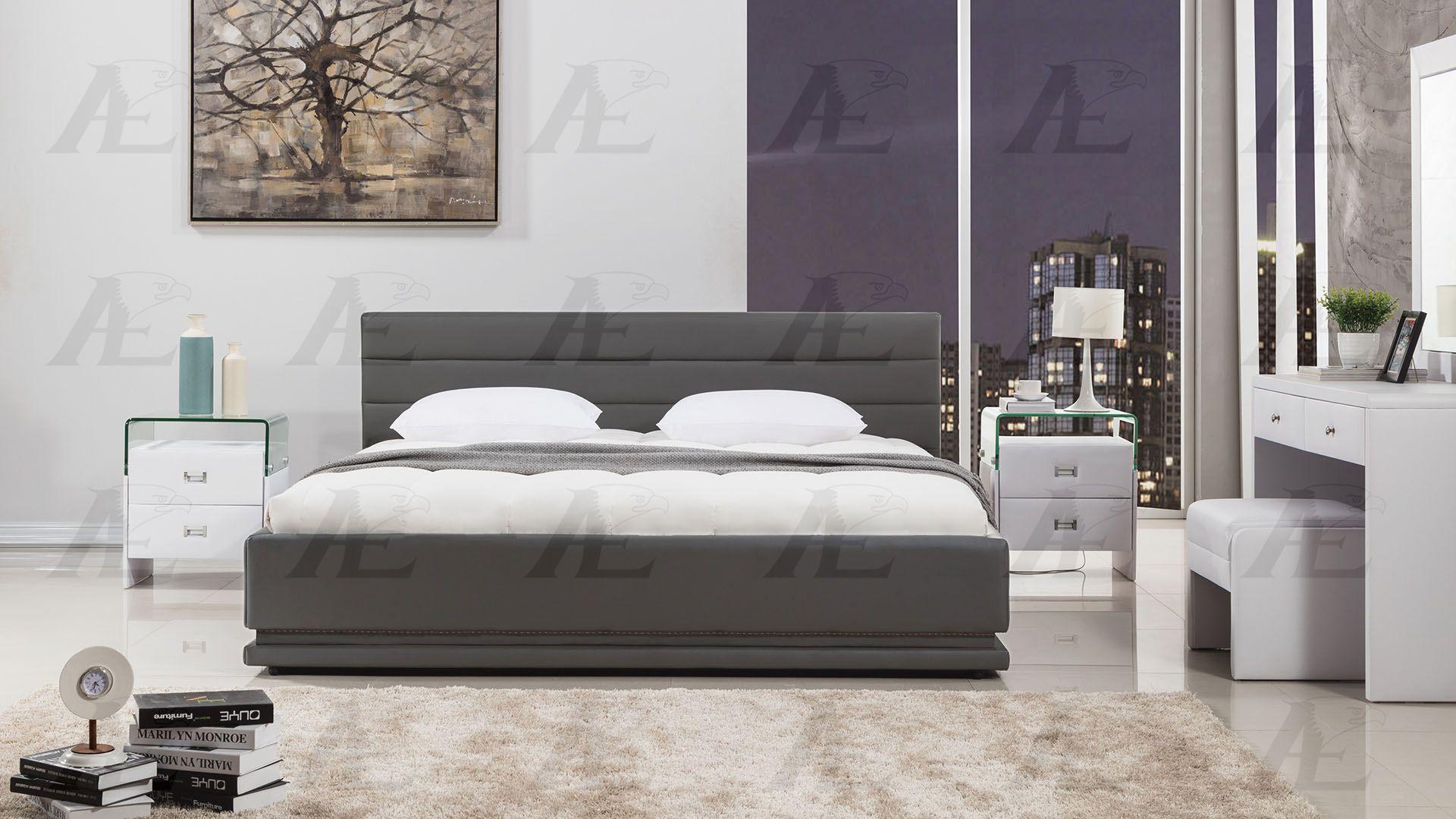 

                    
American Eagle Furniture B-D022-DG-CK Platform Bed Dark Gray PU Purchase 
