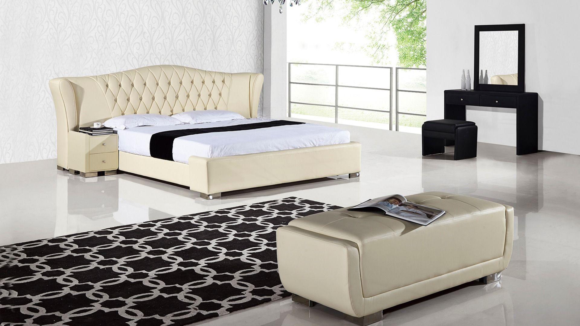 

    
B-D028-CRM-CK-3PC American Eagle Furniture Platform Bedroom Set
