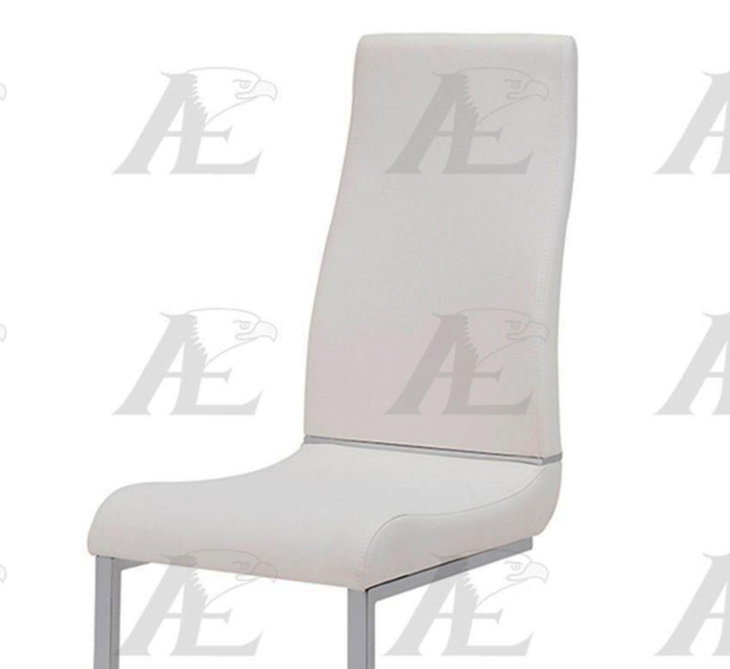 

    
American Eagle Furniture CK-1532C-W White PU Dining Chair Set 6Pcs
