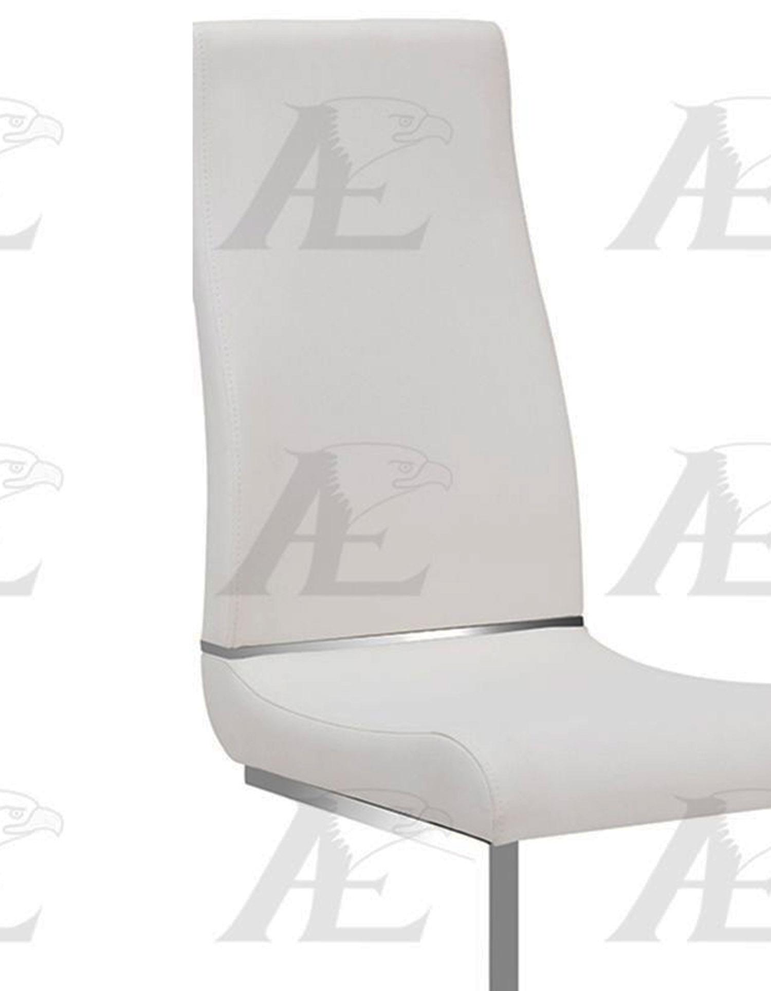 

    
American Eagle Furniture CK-1532E-W White Durable PU Faux Leatherh Dining Chair Steel Swing Legs
