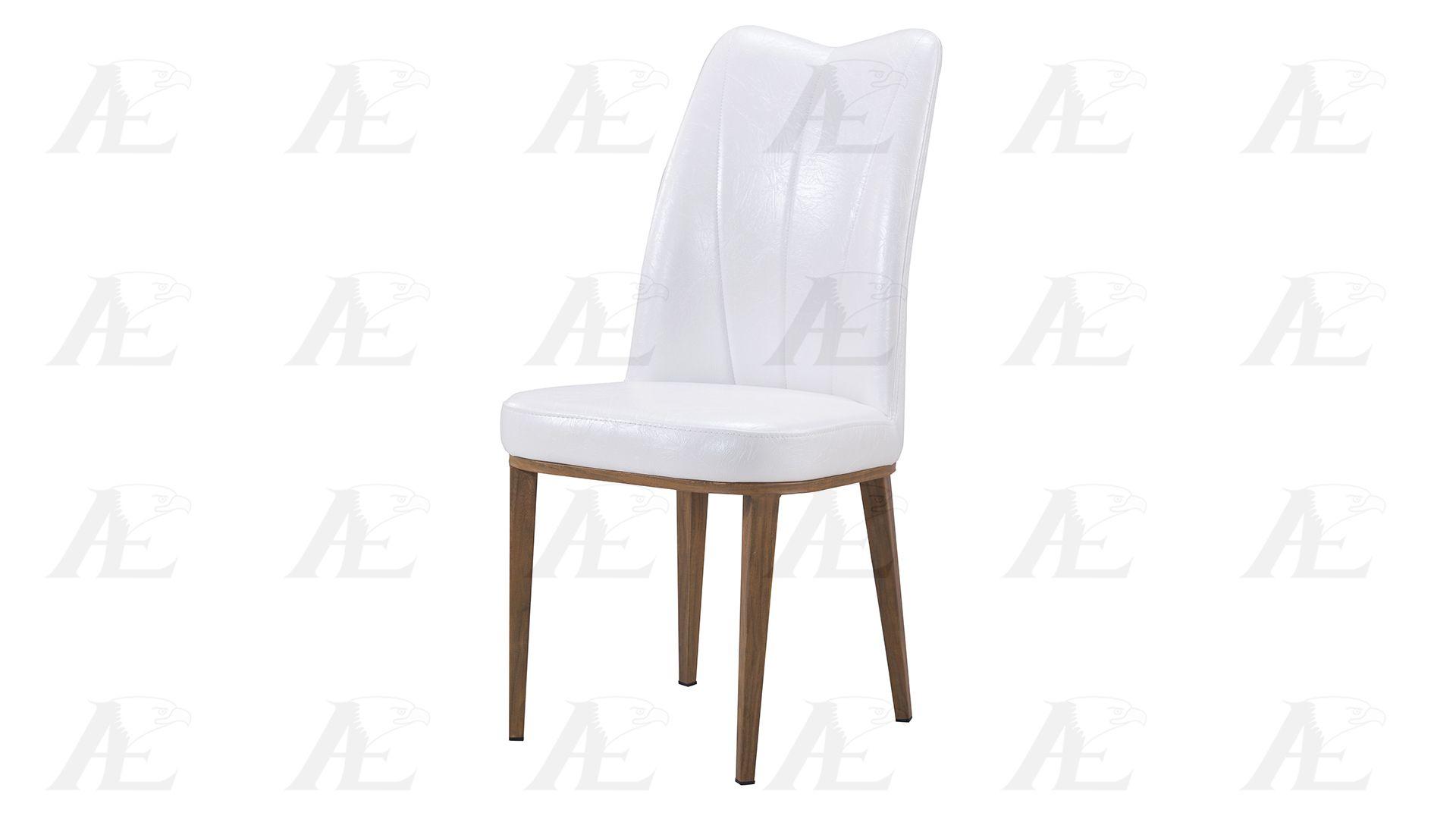 

    
American Eagle Furniture CK-D519-W White PU Dining Chair Set 2Pcs

