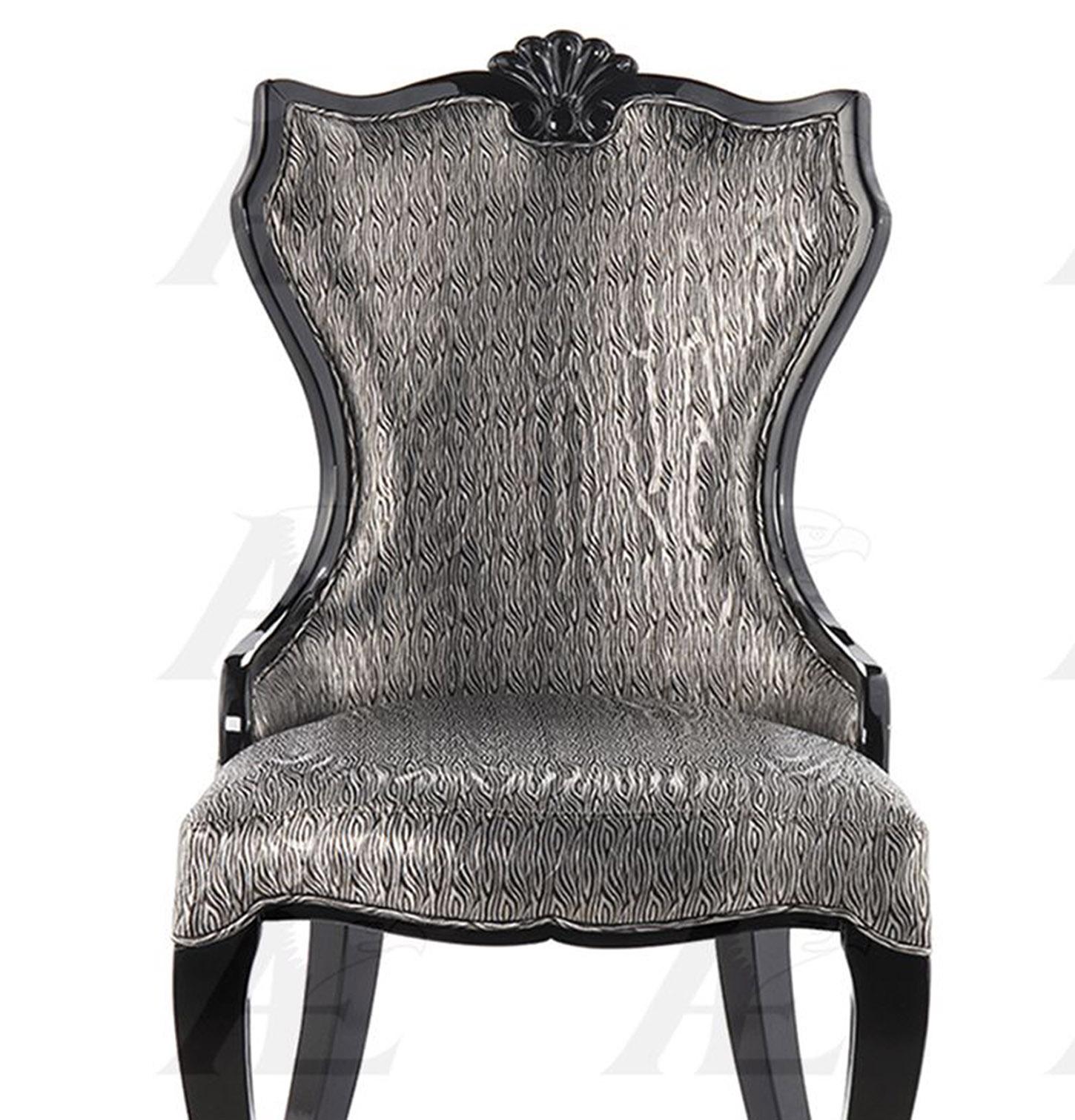 

    
Black PU Dining Chair Set 2Pcs American Eagle Furniture CK-H1384B
