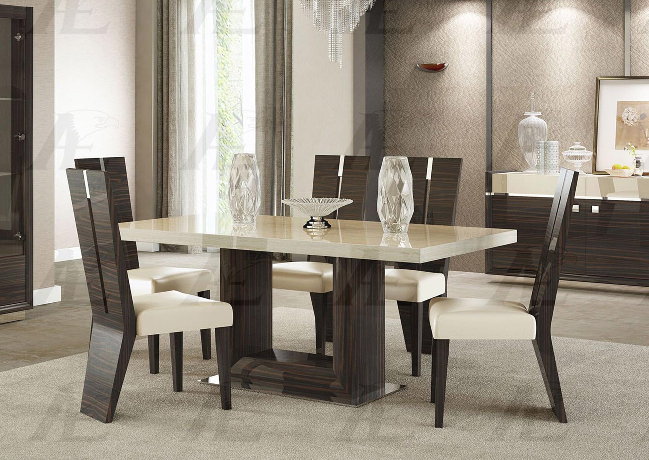 

    
Ivory Ebony Finish Dining Chair Set 2Pcs American Eagle Furniture CK-P100
