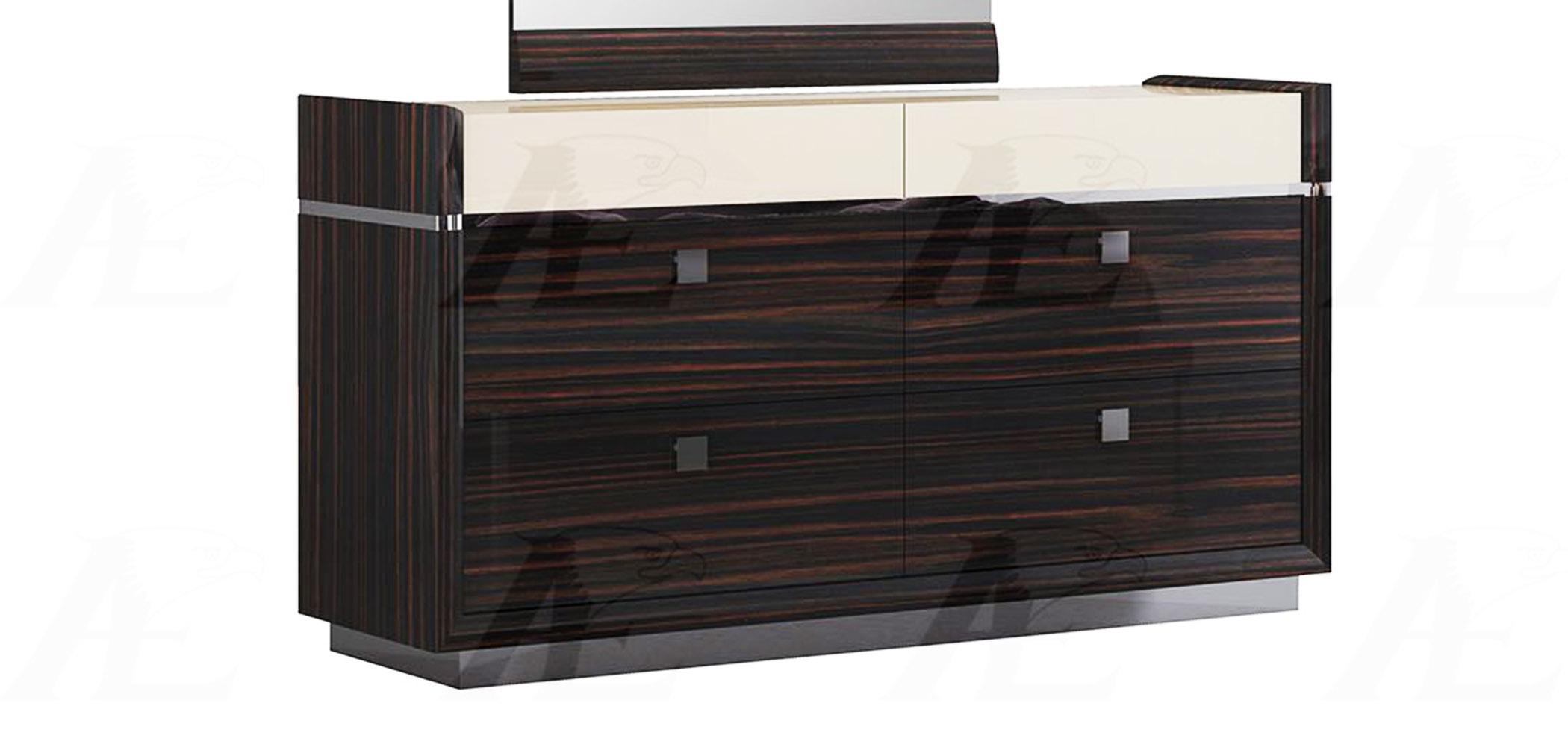

    
Ebony Lacquer Finish Dresser Contemporary American Eagle DS-P100
