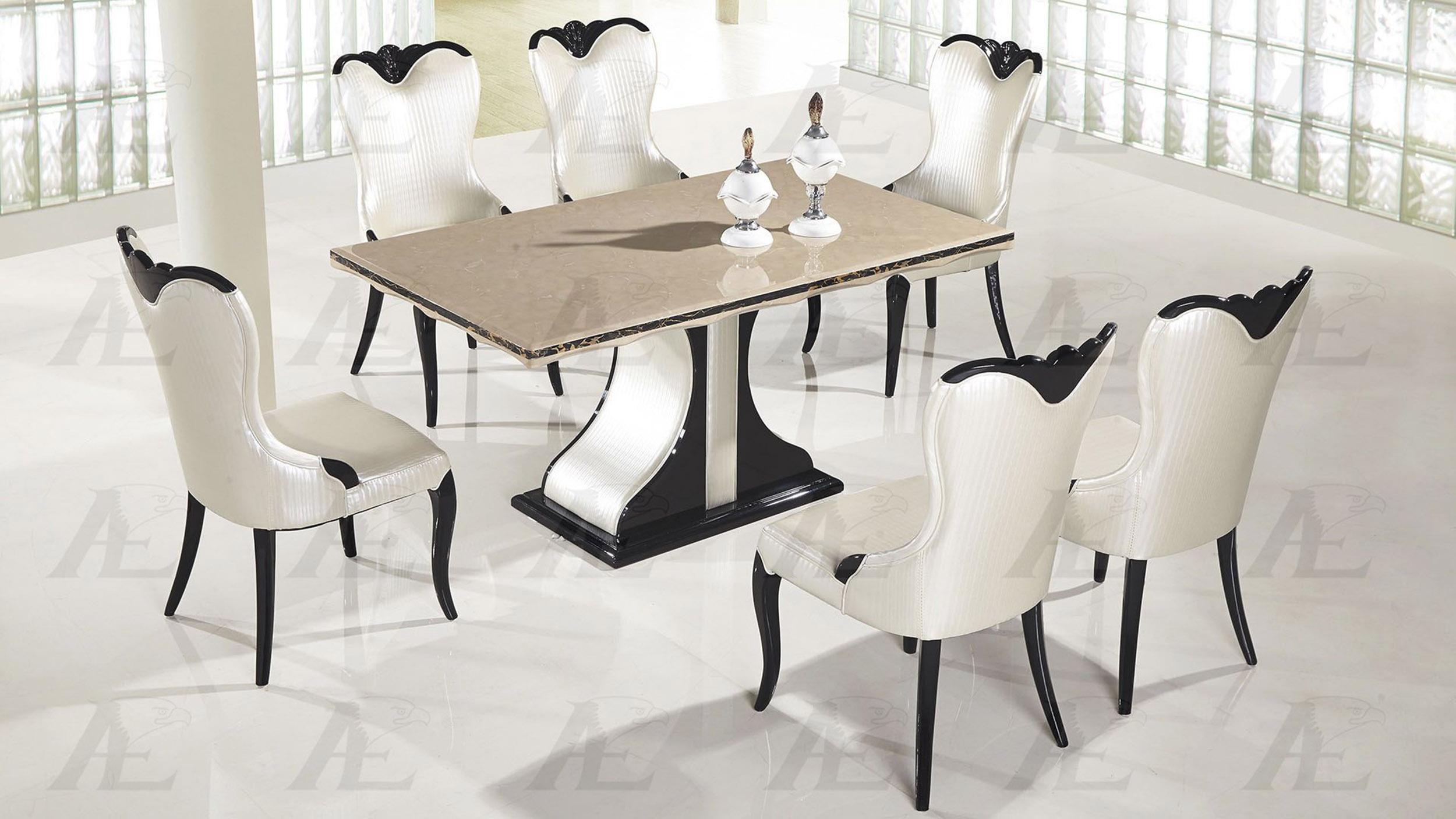 

    
Black & White  Marble Top Dining Table American Eagle Furniture DT-H903
