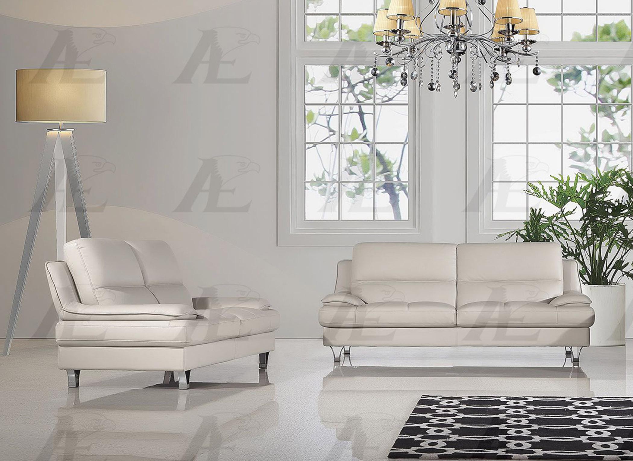 

    
American Eagle Furniture EK-B109-LG Light Gray Sofa and Loveseat Genuine Leather Set 2Pcs Modern
