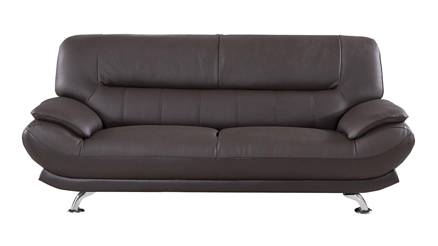 

    
Dark Chocolate Genuine Leather Sofa Set 3Pcs EK-9118-DC-SF American Eagle Modern
