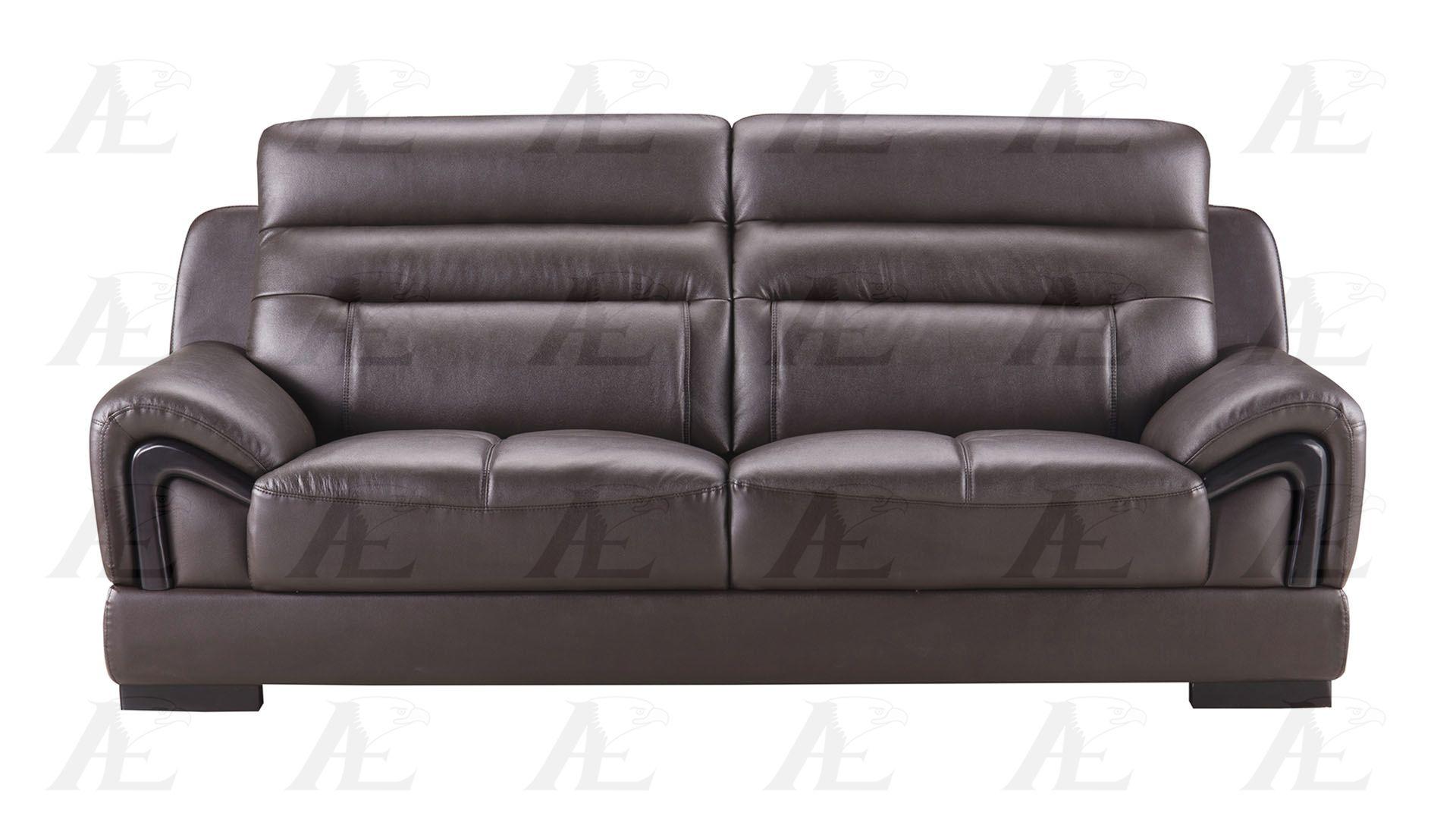 

    
Modern Dark Chocolate  Genuine Leather Sofa Set 3Pcs American Eagle EK-B120-DC
