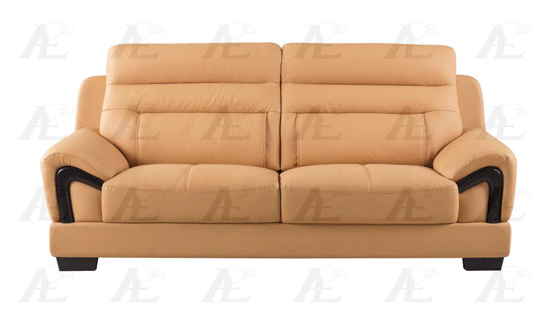 

    
Modern Yellow Genuine Leather Sofa Set 3Pcs American Eagle EK-B120-YO
