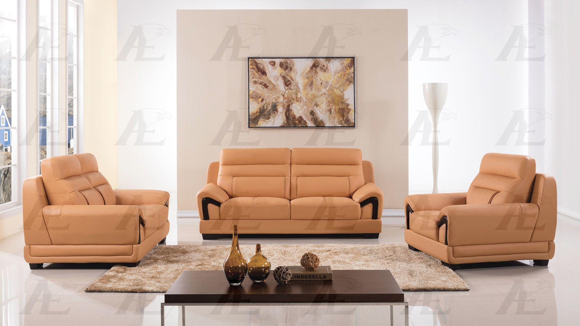 

    
Modern Yellow Genuine Leather Sofa Set 3Pcs American Eagle EK-B120-YO
