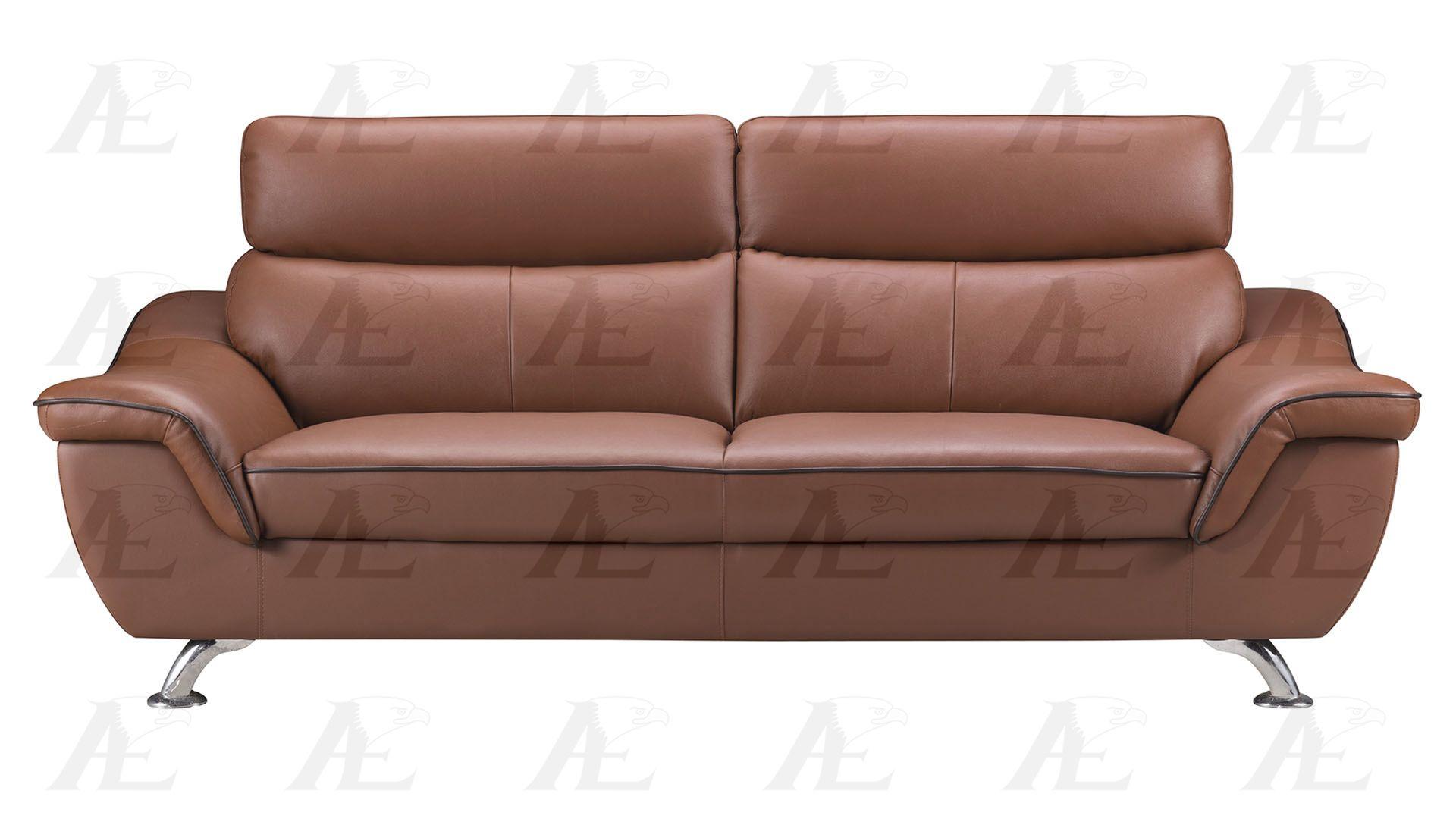 

    
American Eagle Furniture EK-B303-DT.DB Modern Dark Tan Genuine Leather Sofa
