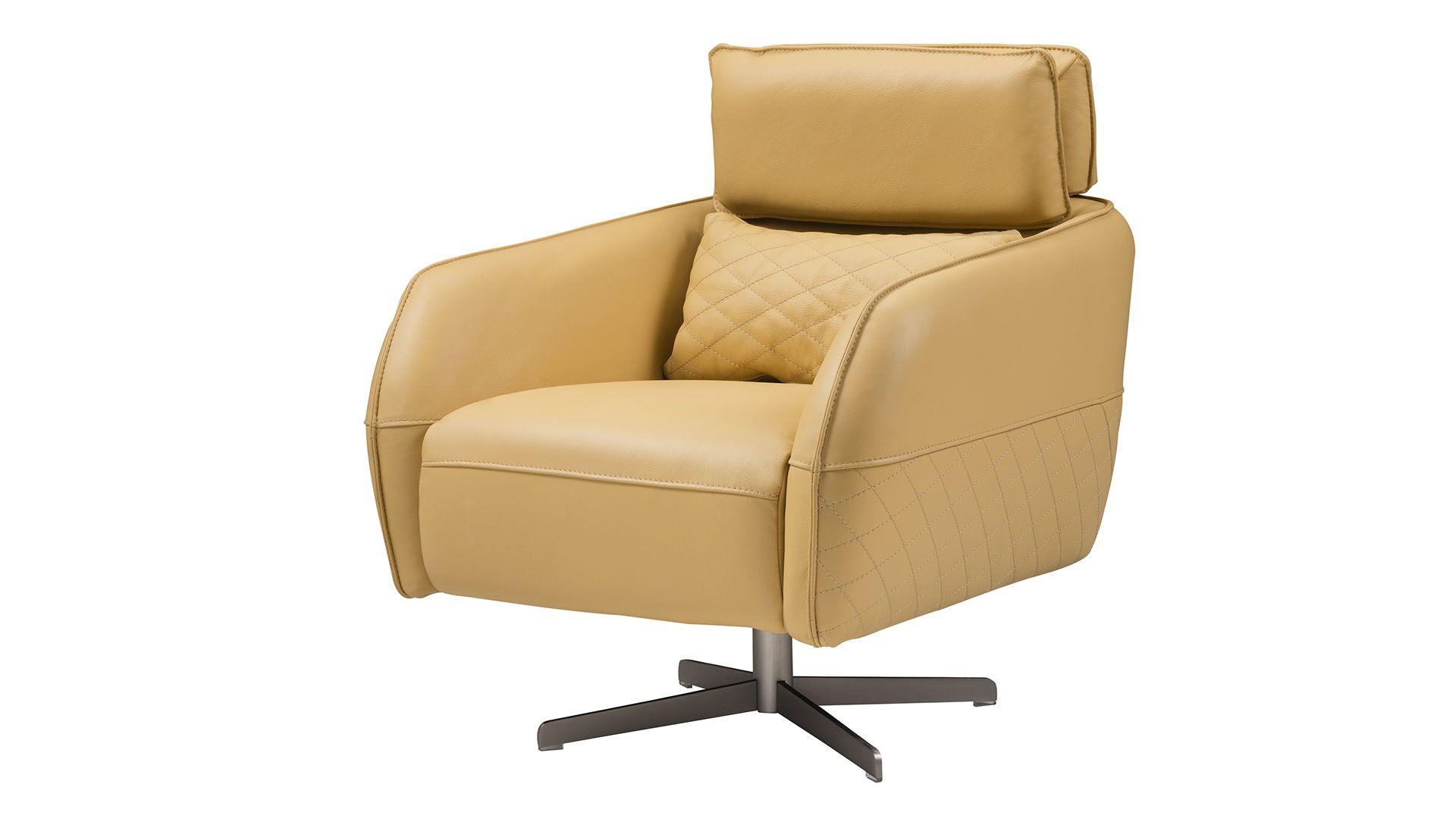 

    
Yellow Full Italian Leather Swivel Accent Chair EK-CH06A-YO American Eagle
