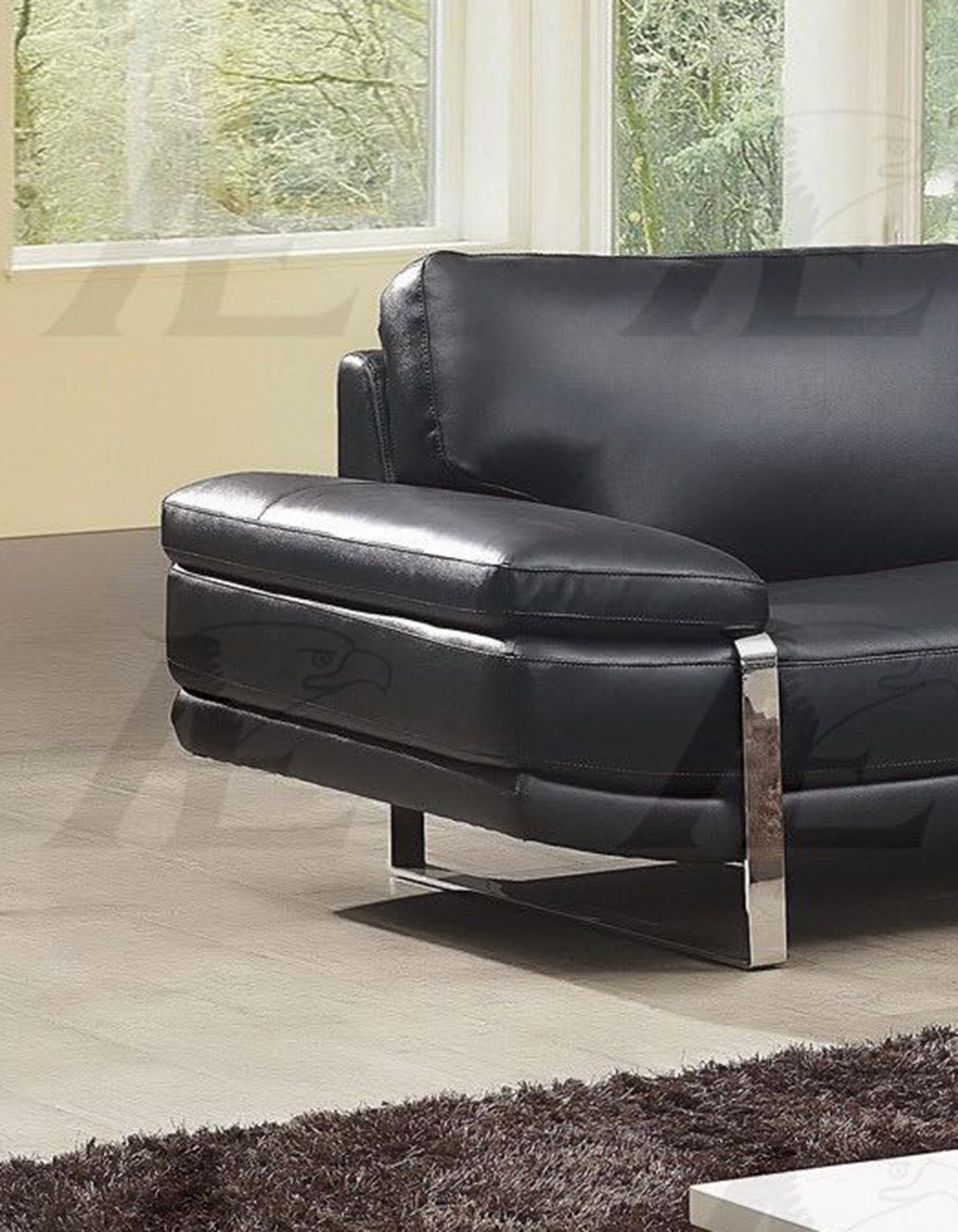 

    
American Eagle Furniture EK-L025-BK Sectional Sofa Black EK-L025R-BK
