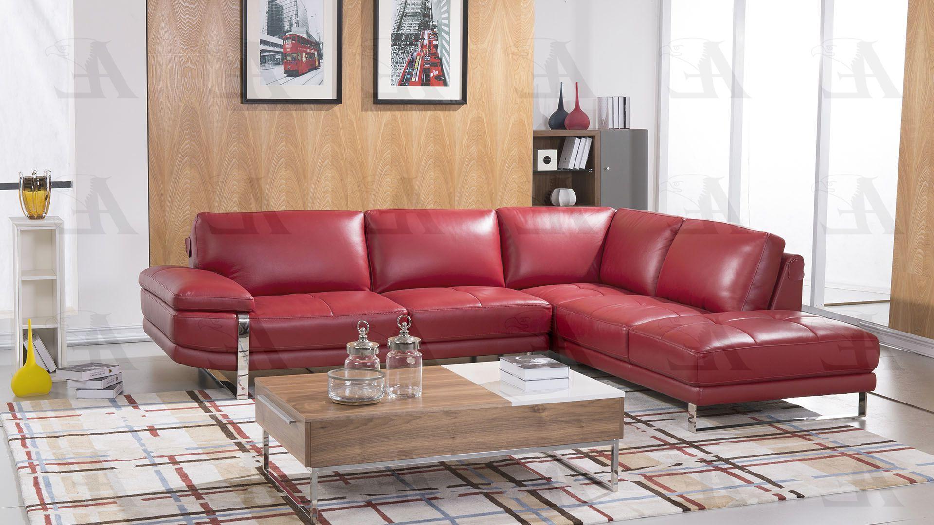 

        
American Eagle Furniture EK-L025-RED Sectional Sofa Red Italian Leather 00656237666801
