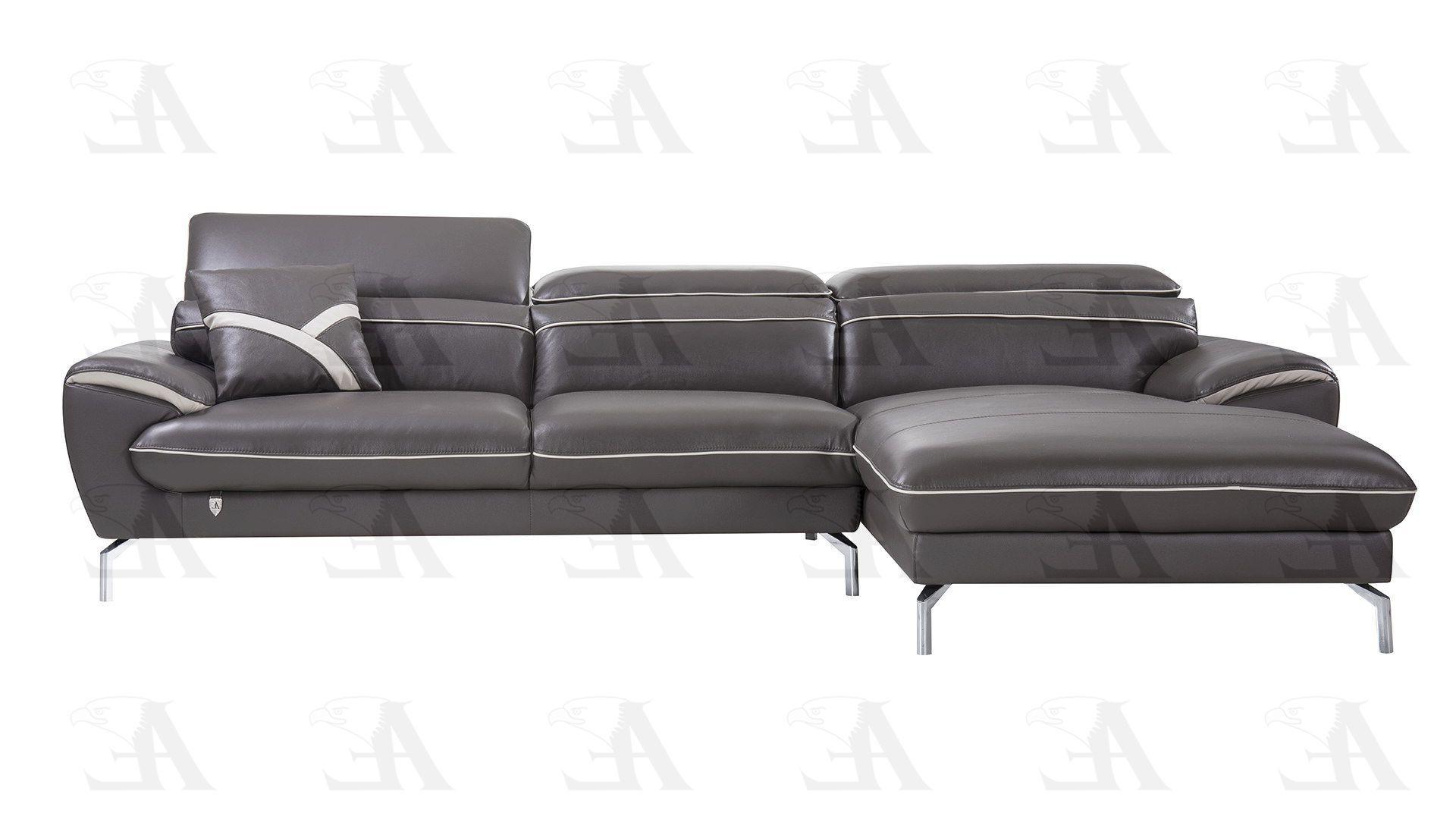 

    
EK-L040R-TPE.LG Taupe  Italian Leather Sectional Sofa LEFT EK-L040-TPE.LG American Eagle Modern
