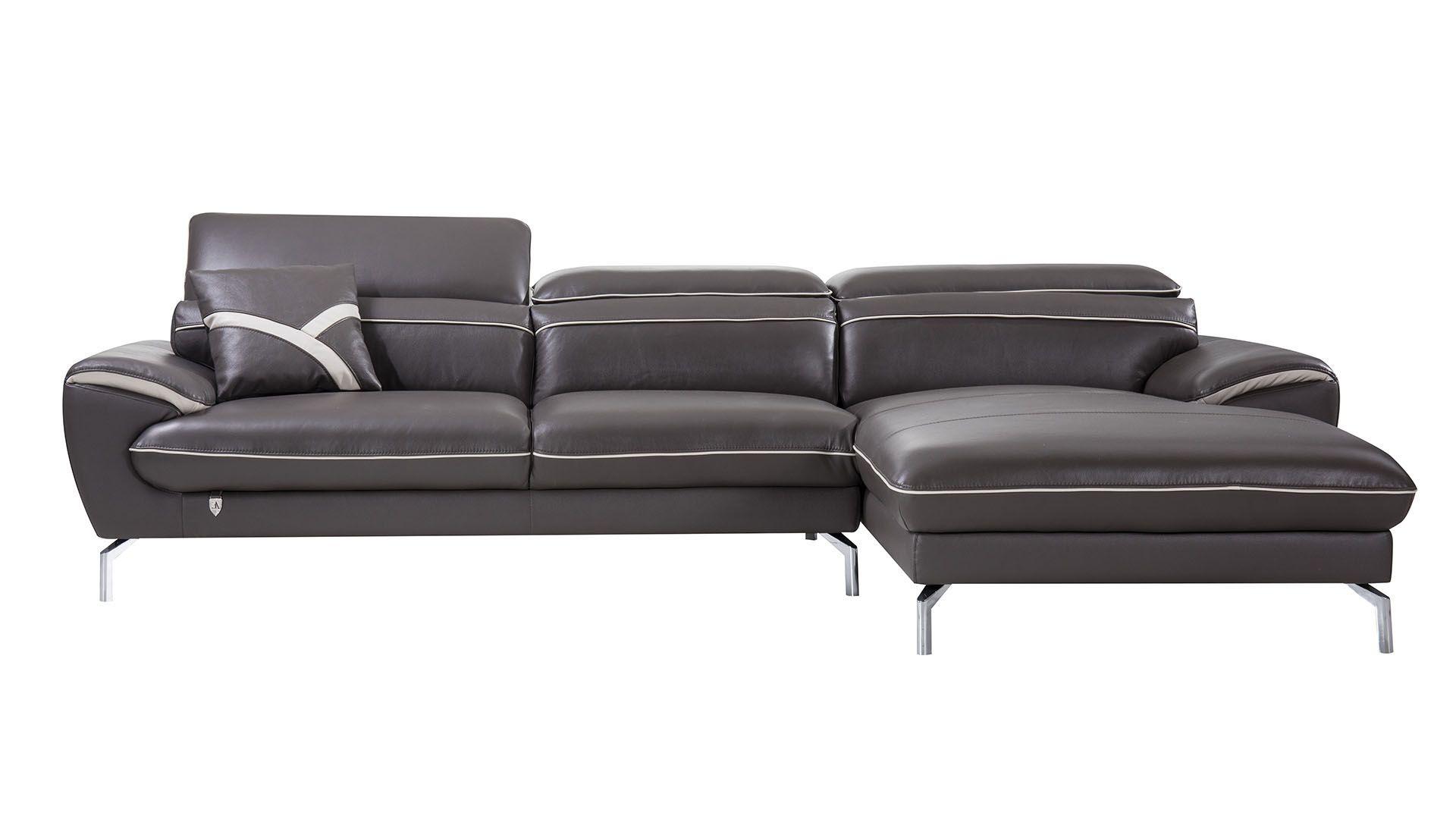 

    
Taupe  Italian Leather Sectional Sofa LEFT EK-L040-TPE.LG American Eagle Modern
