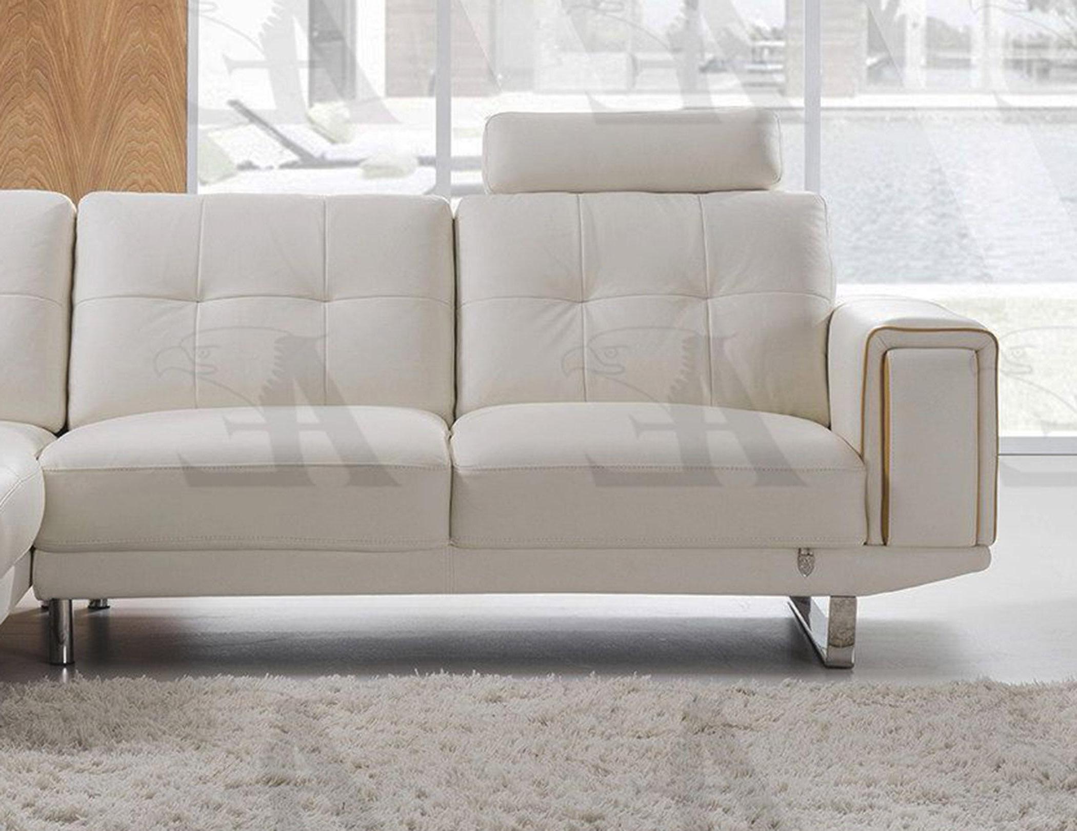 

    
American Eagle Furniture EK-L051-W.YO Sectional Sofa White EK-L051-W.YO Set-2 LHC

