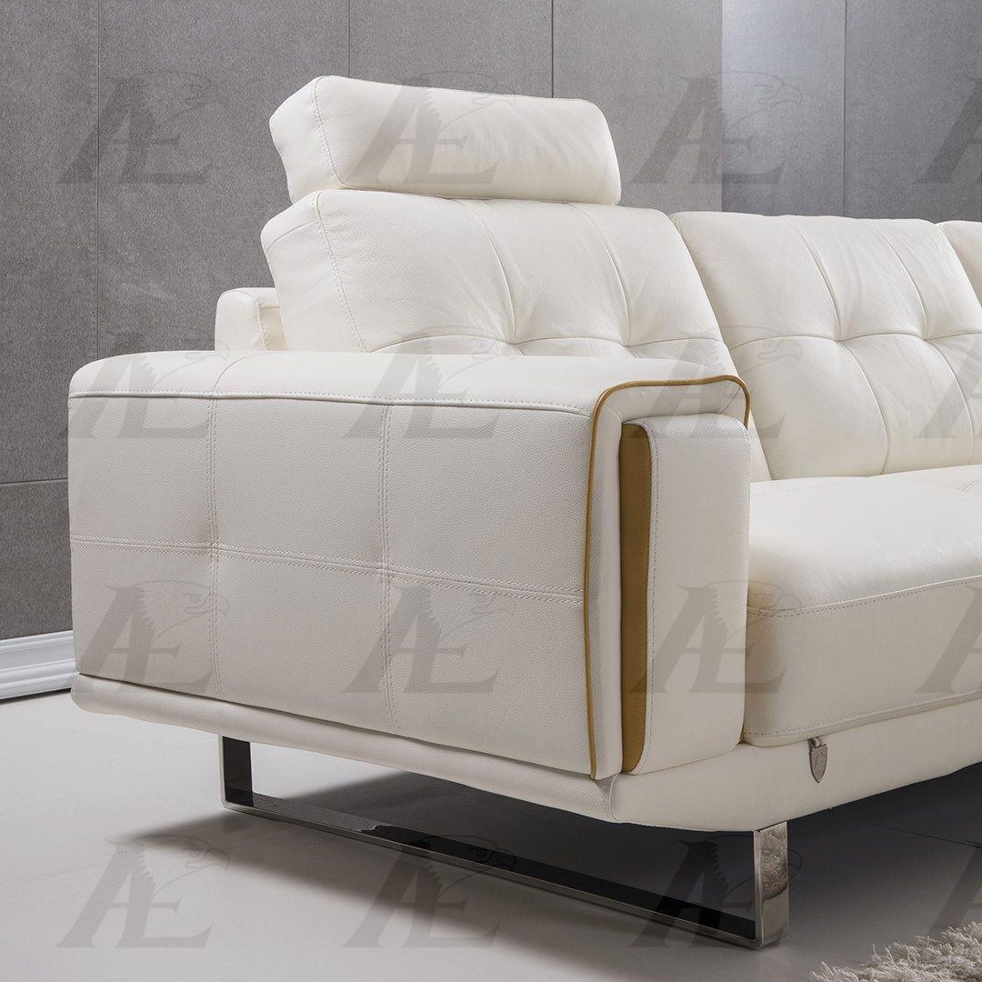

    
EK-L051-W.YO Set-2 RHC American Eagle Furniture Sectional Sofa
