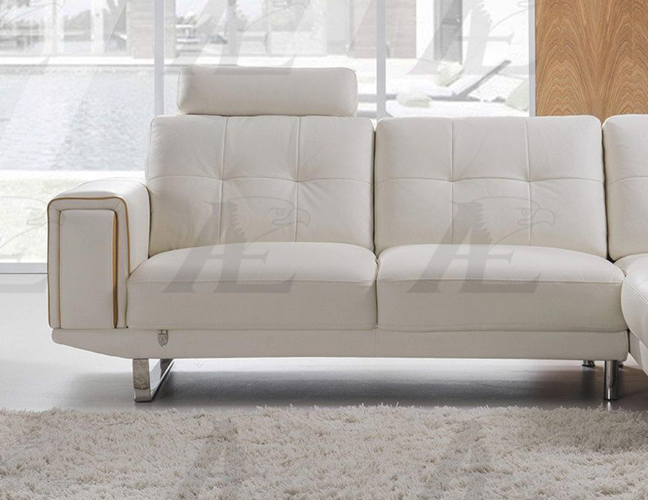 

    
American Eagle Furniture EK-L051-W.YO Sectional Sofa White EK-L051-W.YO Set-2 RHC
