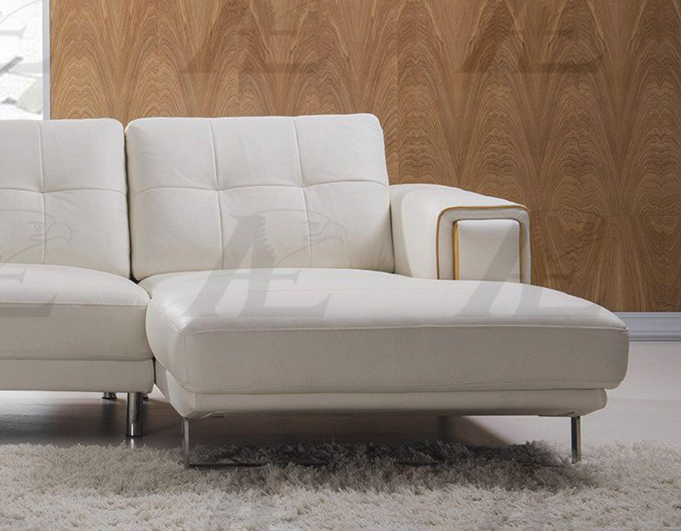 

                    
American Eagle Furniture EK-L051-W.YO Sectional Sofa White Italian Leather Purchase 
