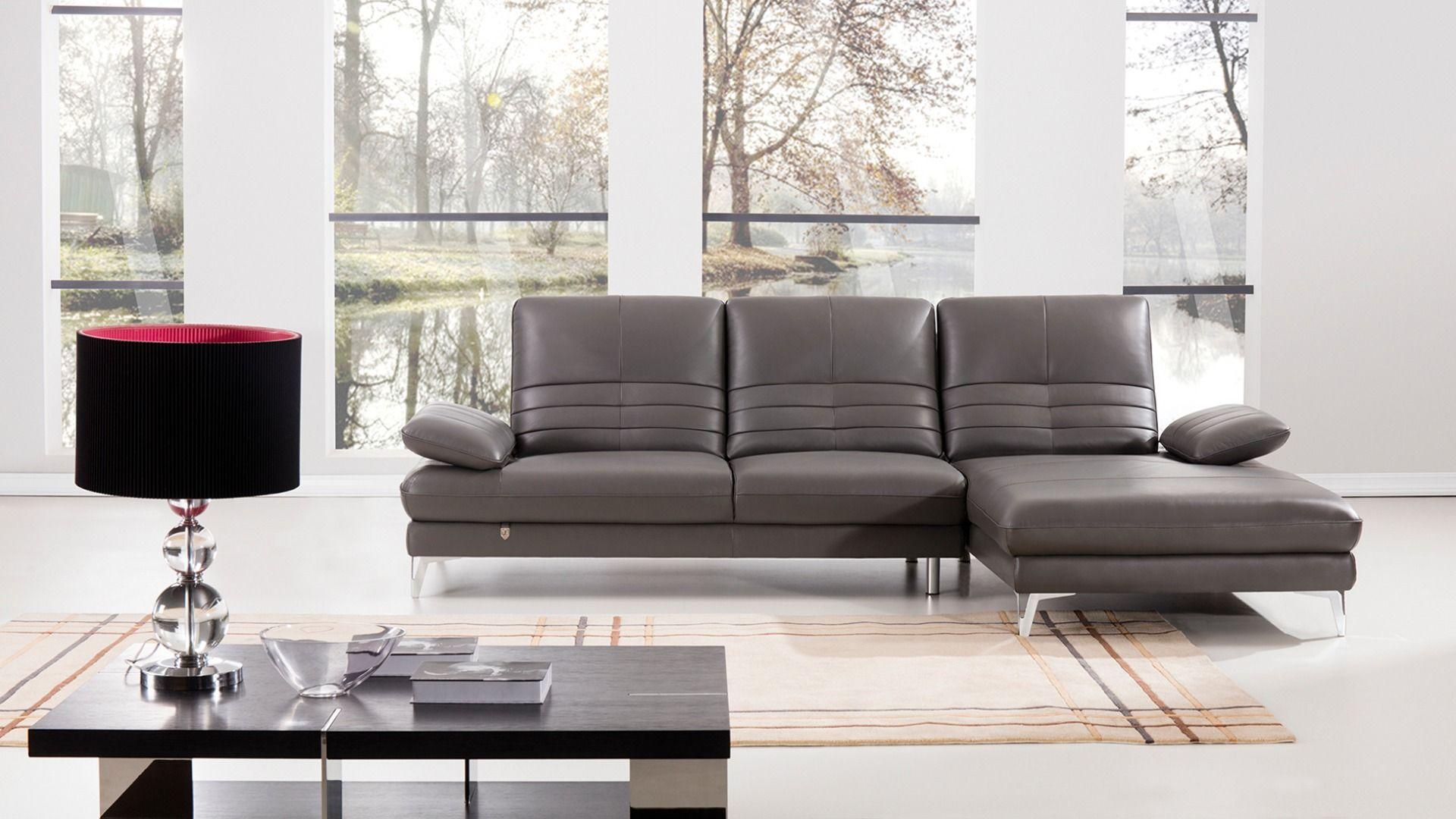 

    
Gray Italian Leather Sectional Sofa LEFT EK-L070-GR American Eagle Modern
