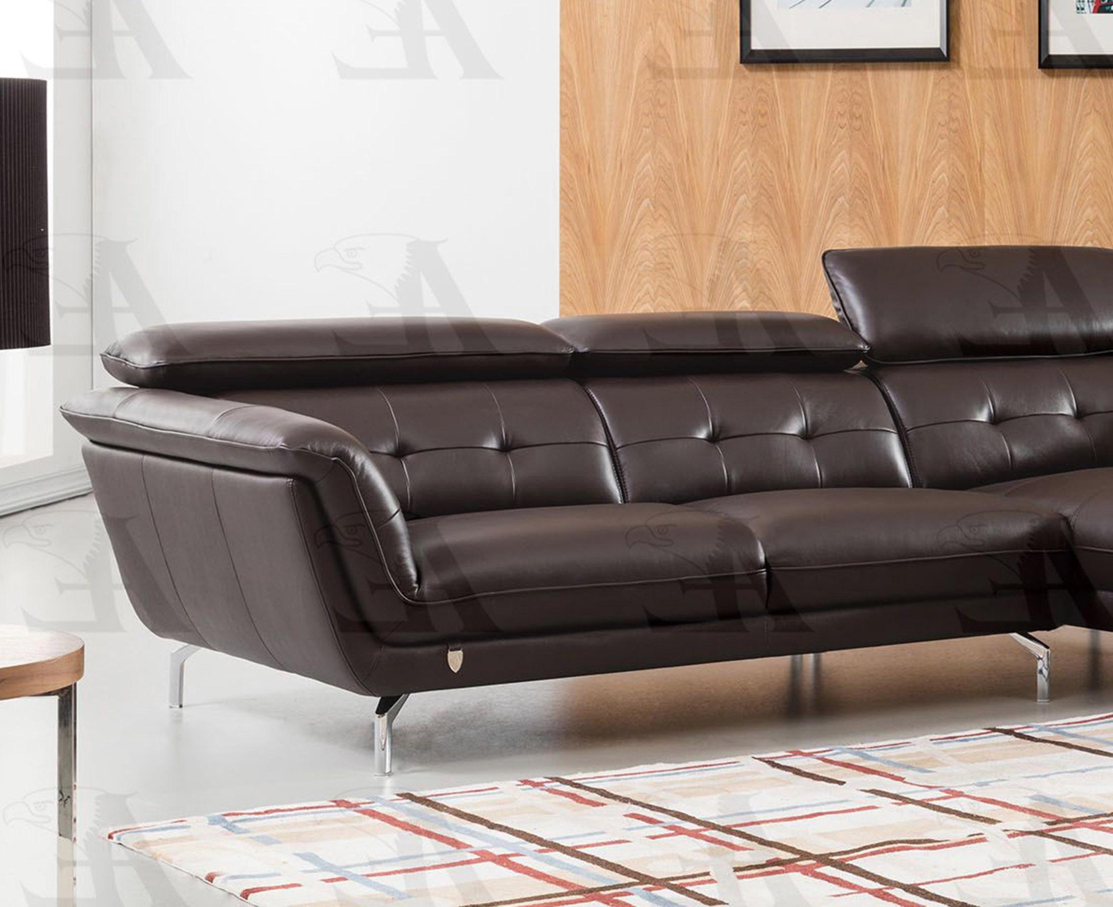 

    
American Eagle Furniture EK-L083-DC Sectional Sofa Dark Chocolate EK-L083-DC Set-2-RHC
