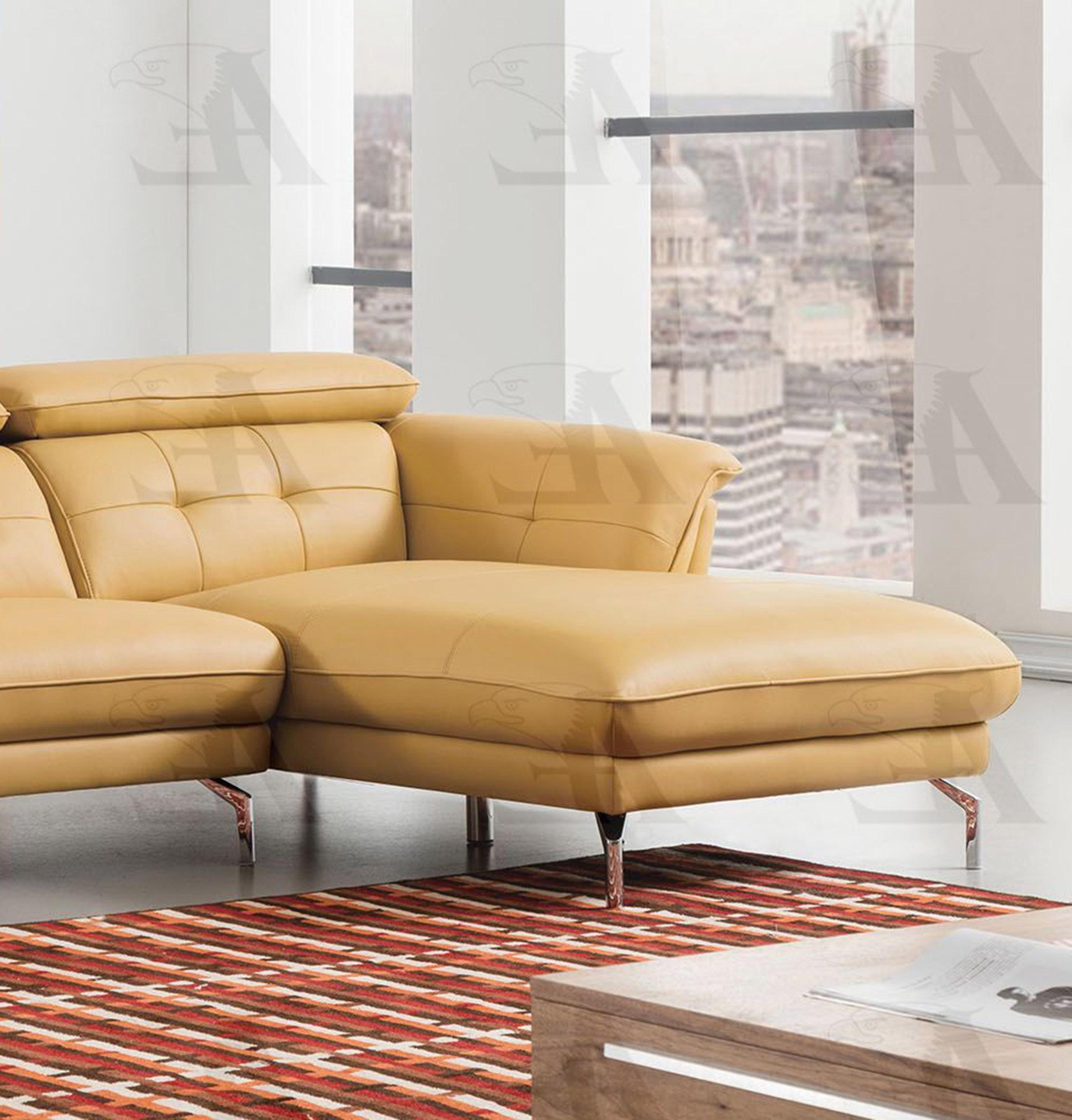 

    
American Eagle Furniture  EK-L083-YO Sectional Sofa Right Hand Chase Italian Leather 2pcs
