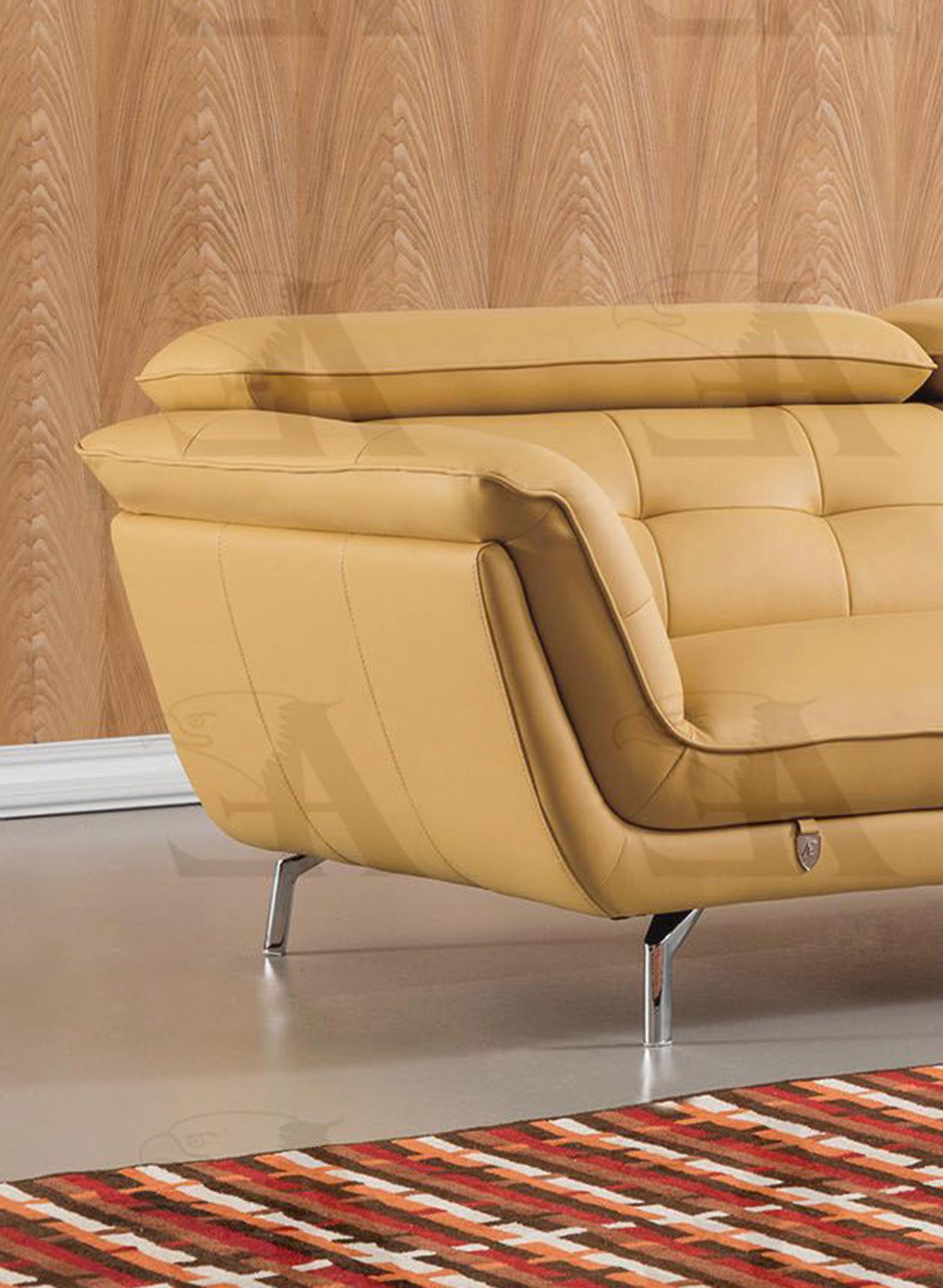 

                    
American Eagle Furniture EK-L083-YO Sectional Sofa Yellow Italian Leather Purchase 
