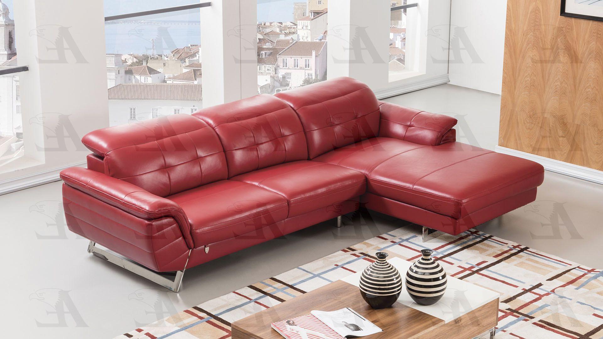 

        
American Eagle Furniture EK-L085-RED Sectional Sofa Red Italian Leather 00656237667655
