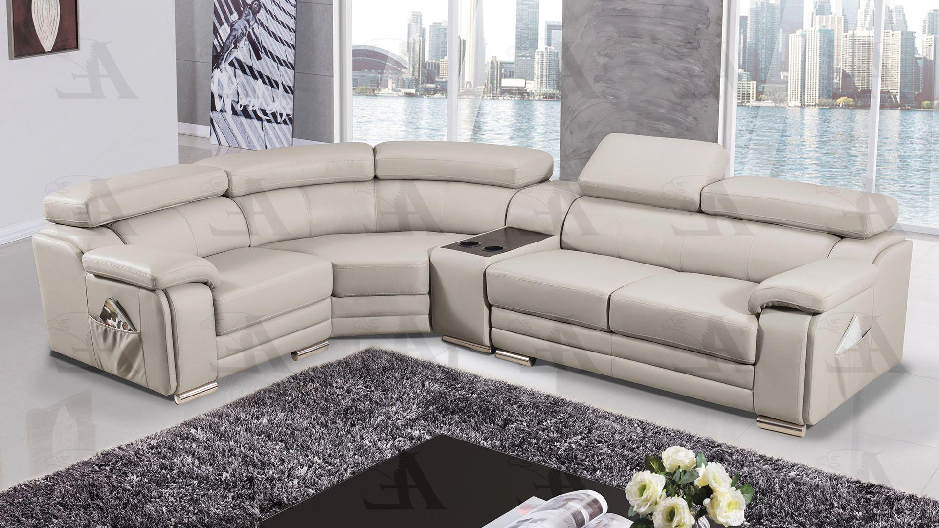 

                    
American Eagle Furniture EK-L516-LG Sectional Sofa Light Gray Genuine Leather Purchase 
