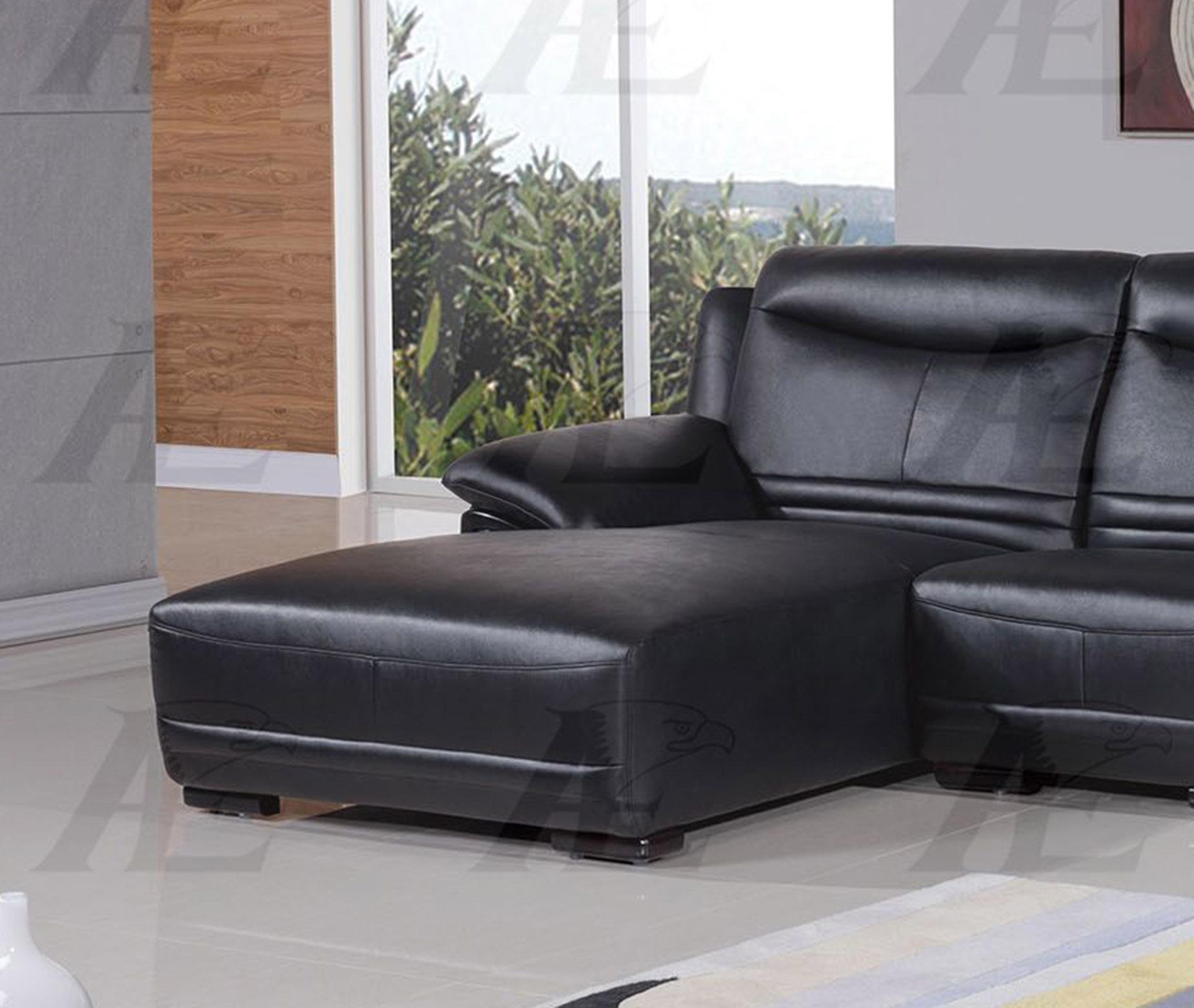 

    
American Eagle Furniture EK-LB306-BK Modern Black Genuine Leather Sectional LHC 3Pcs
