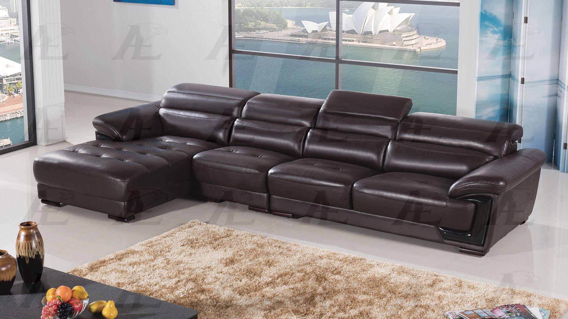 

    
American Eagle Furniture EK-LB309-DC Dark Chocolate Genuine Leather Sectional LHC 3 Pc Set
