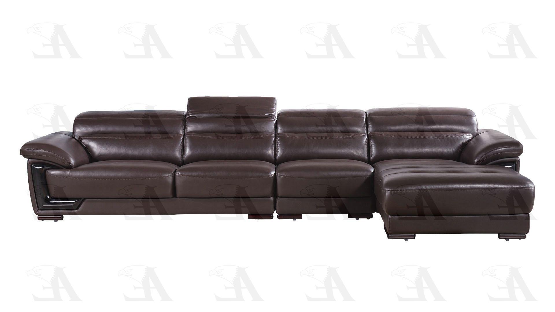 

    
American Eagle Furniture EK-LB309-DC Dark Chocolate Genuine Leather Sectional RHC 3 Pc Set
