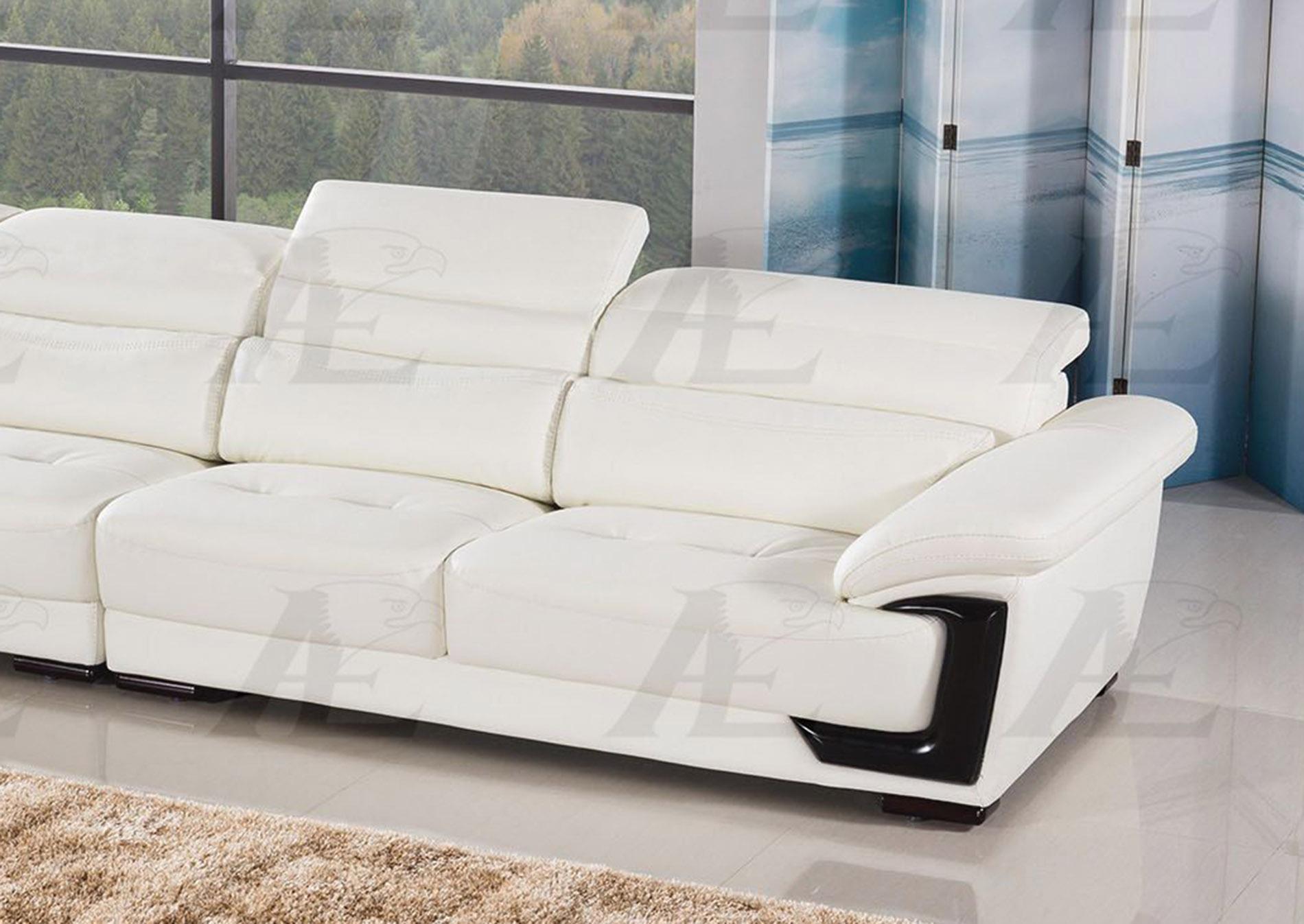 

                    
American Eagle Furniture EK-LB309-W Sectional Sofa White Genuine Leather Purchase 
