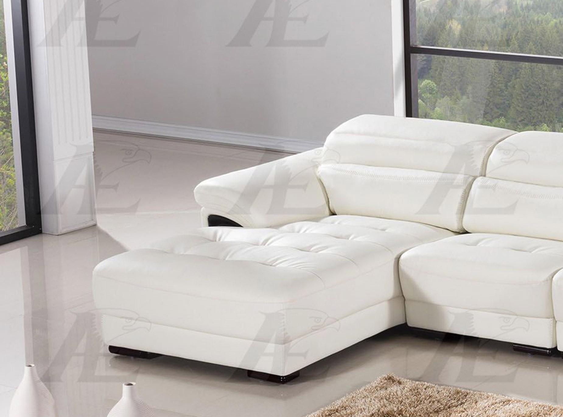 

    
American Eagle Furniture EK-LB309-W Modern White Genuine Leather Sectional LHC 3 Pcs Set
