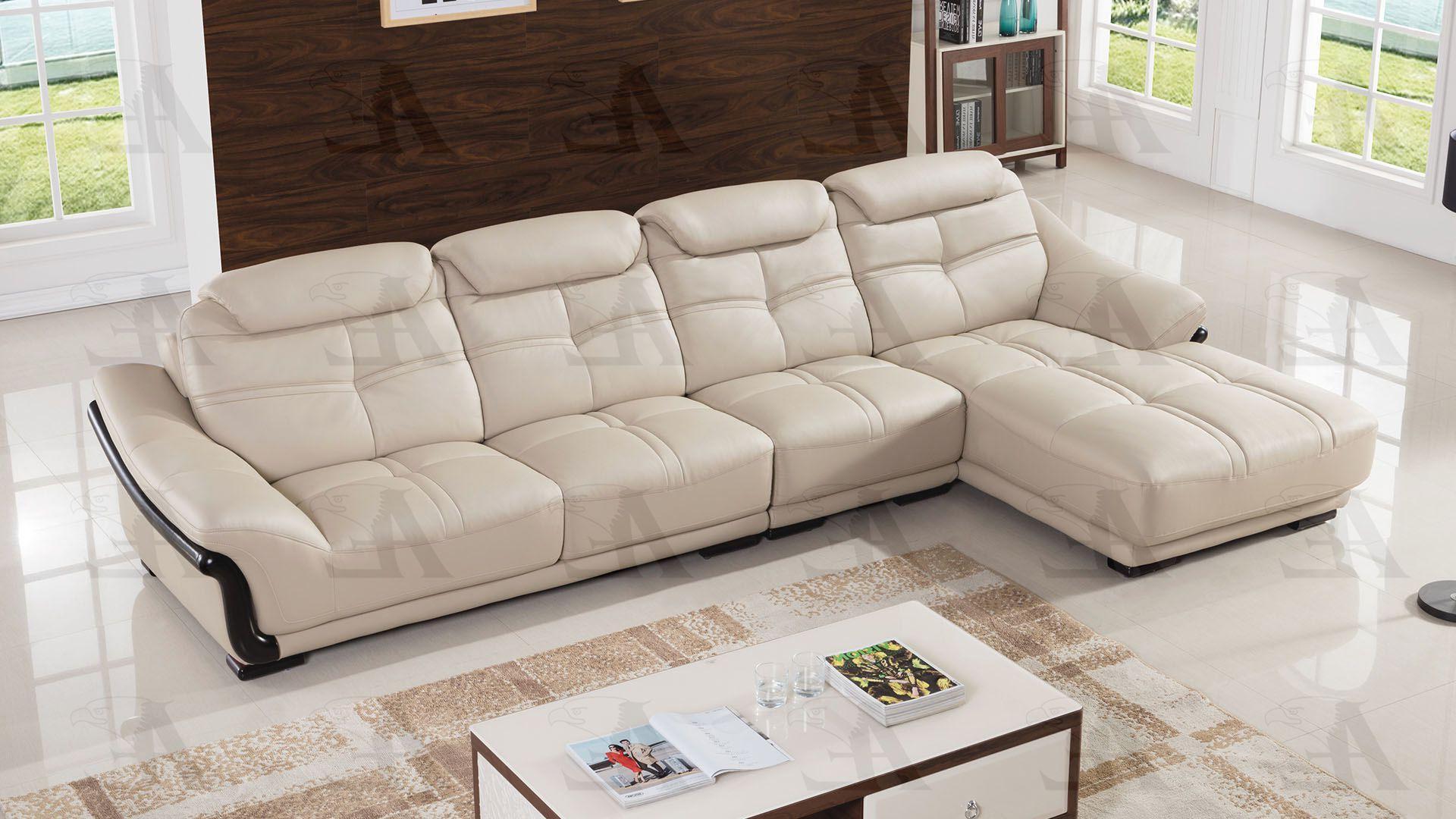 

    
American Eagle Furniture EK-LB311-LG Light Gray Genuine Leather Sectional RHC 3Pcs Set

