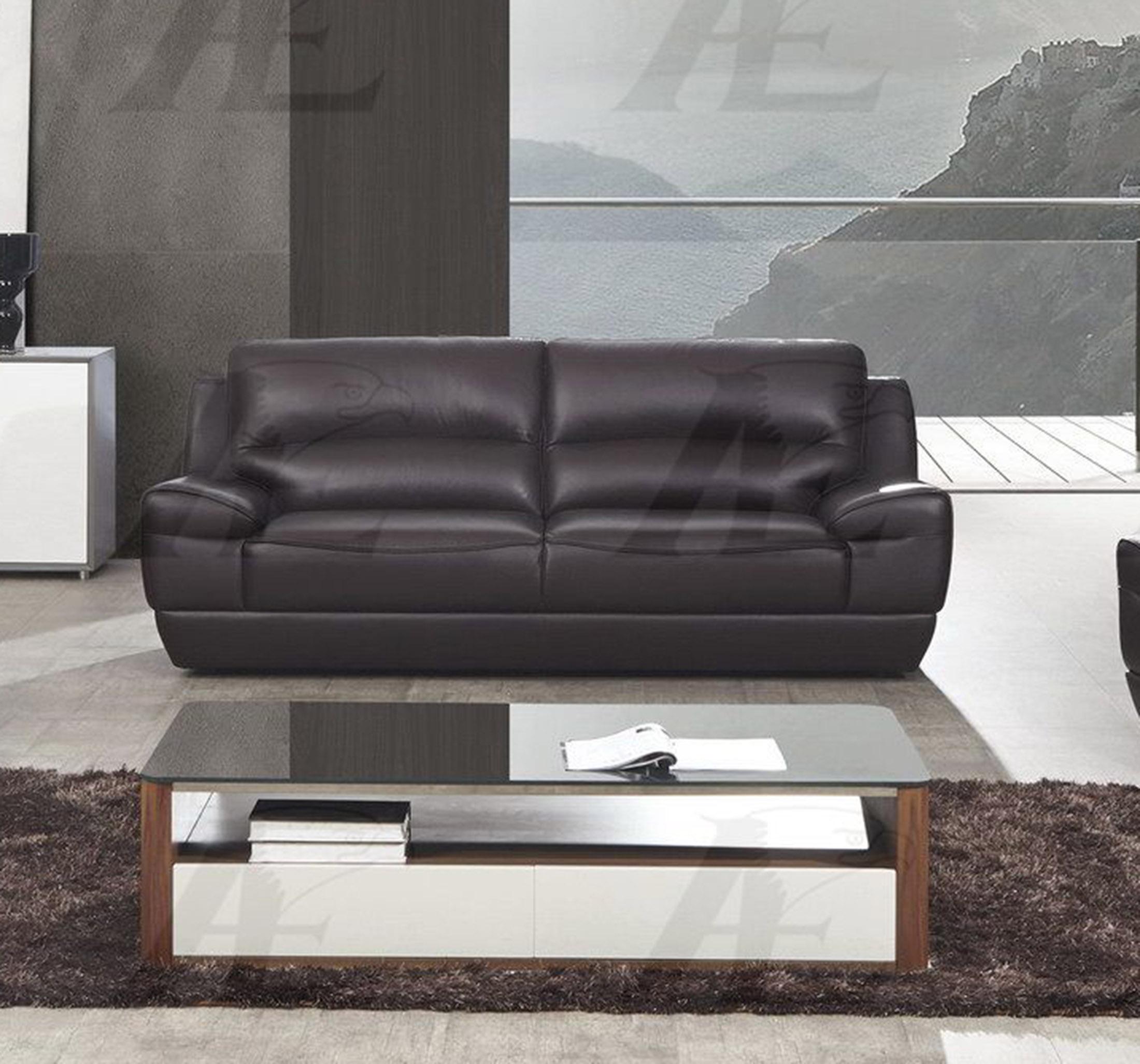 

        
00656237666870Dark Brown Italian Leather Sofa Set 3Pc EK018-DB American Eagle Contemporary
