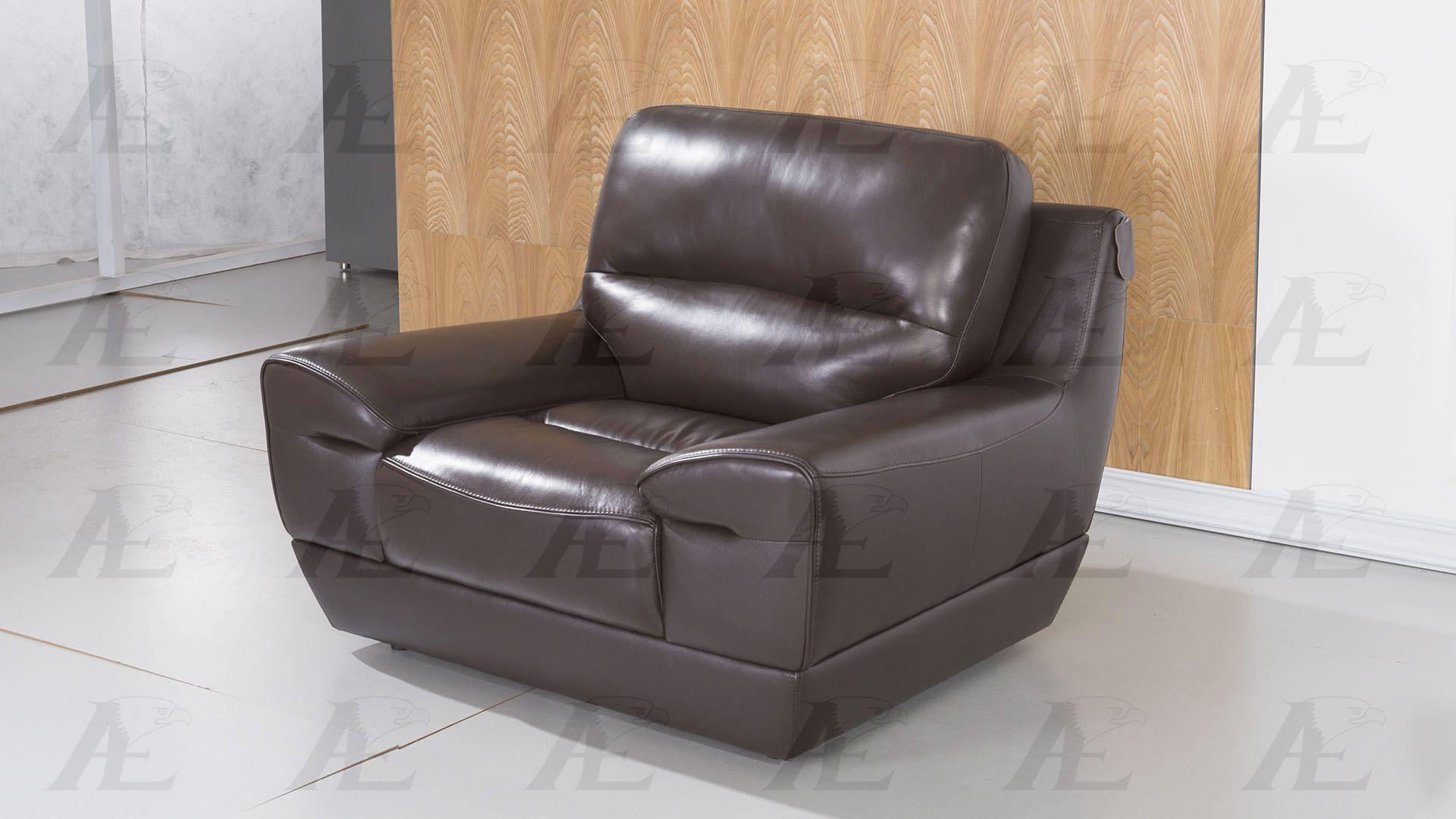 

    
 Photo  Dark Brown Italian Leather Sofa Set 3Pc EK018-DB American Eagle Contemporary
