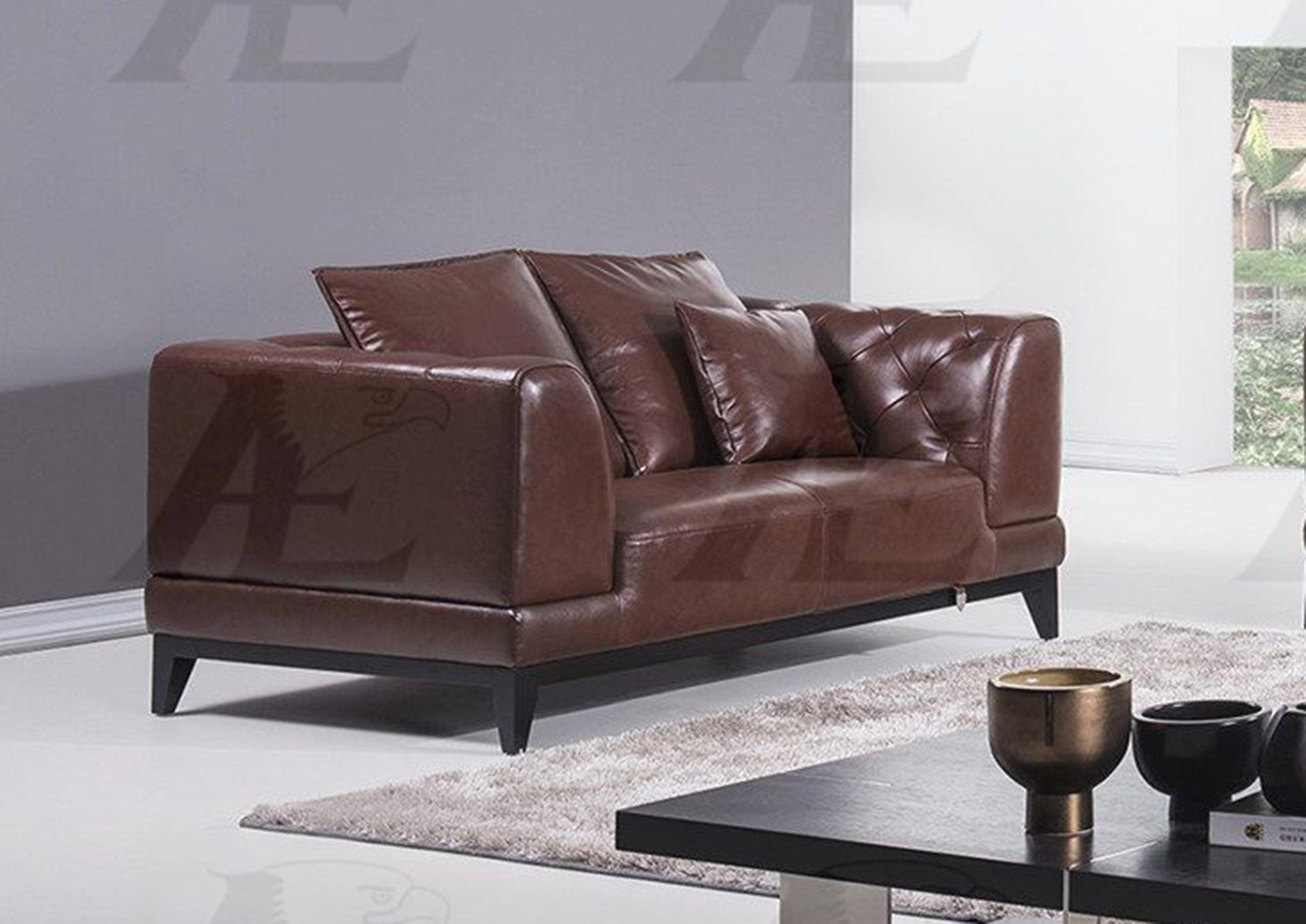 

    
American Eagle Furniture  EK065-BR Brown Sofa Italian Full Leather
