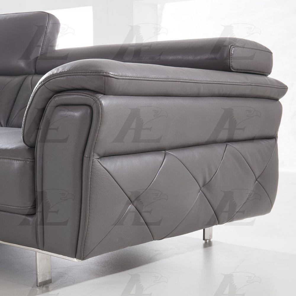

    
EK068-GR-Set-2 Dark Gray Tufted Italian Leather Sofa Set 2Pcs EK068-GR American Eagle Modern
