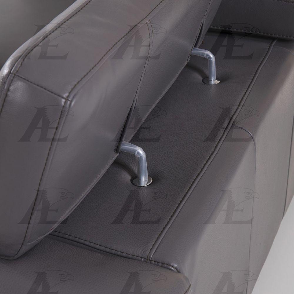 

        
00656237667280Dark Gray Tufted Italian Leather Sofa Set 2Pcs EK068-GR American Eagle Modern
