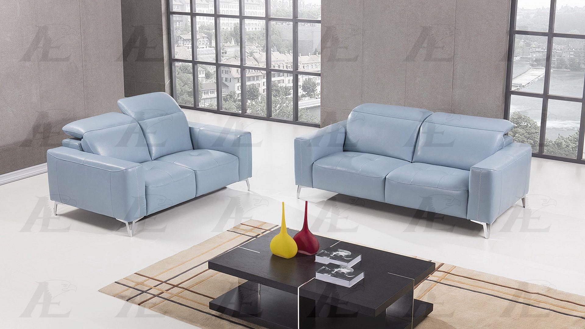 

    
American Eagle Furniture EK069-LB Light Blue Sofa and Loveseat Set Italian Full Leather 2Pcs
