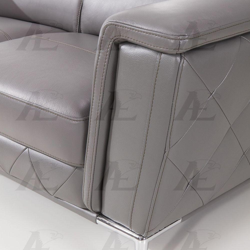 

        
00656237667334Dark Gray Top Grain Italian Leather Sofa 2Pcs EK071-GR American Eagle Modern
