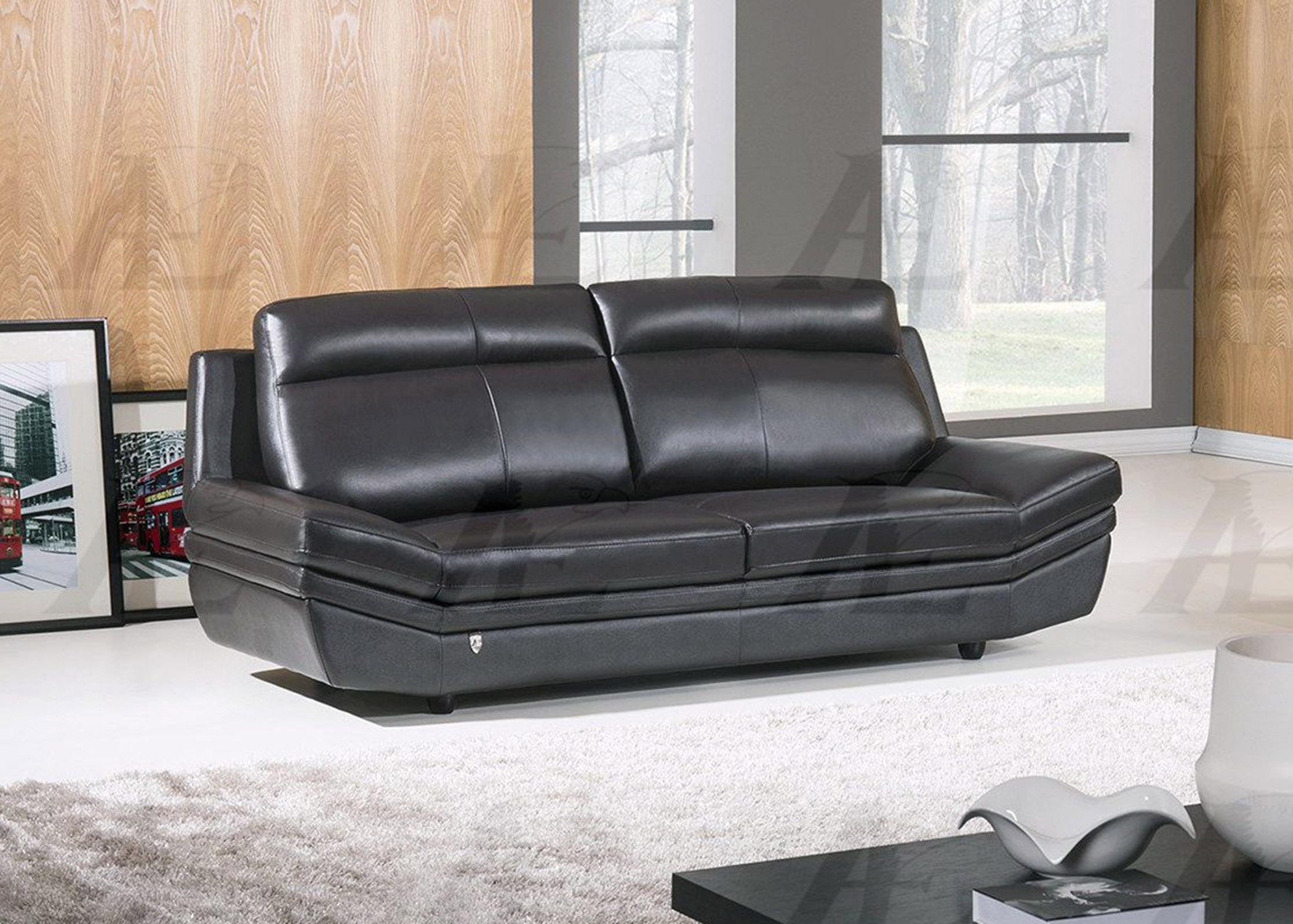 

    
American Eagle Furniture EK075-BK Black Sofa Italian Leather Modern
