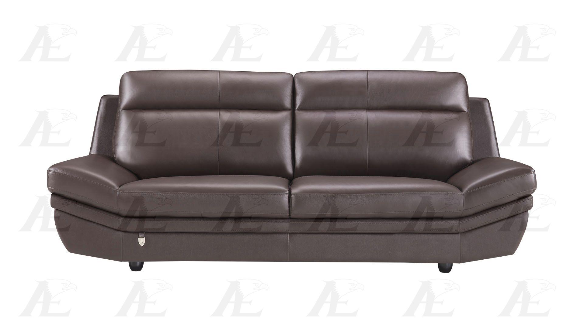 

    
American Eagle  Furniture EK075-DC Dark Chocolate  Italian Leather Sofa & Loveseat Set 2Pcs
