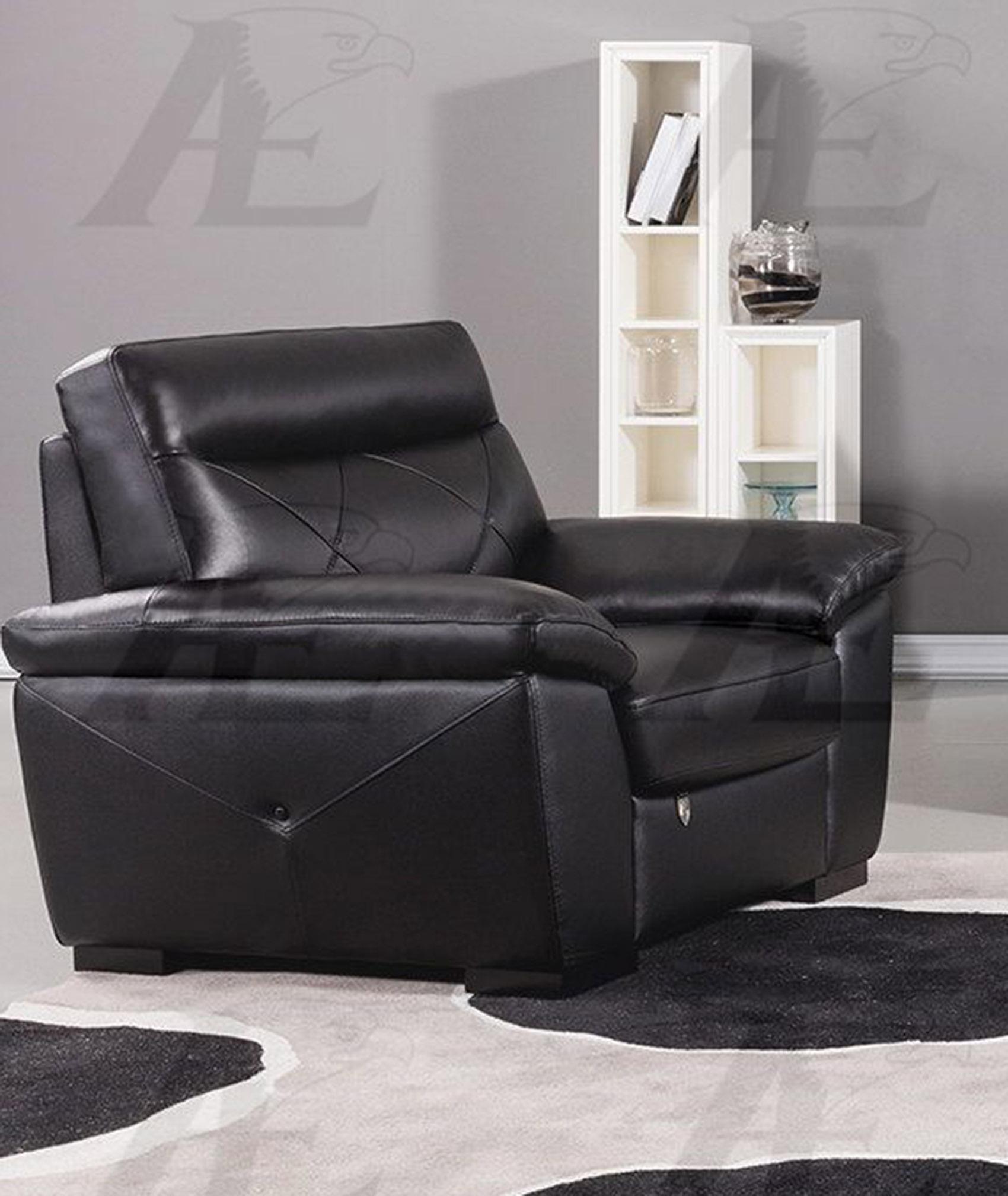 

        
00656237667341Black Italian Leather Sofa Set 3Pcs EK081-BK American Eagle Contemporary
