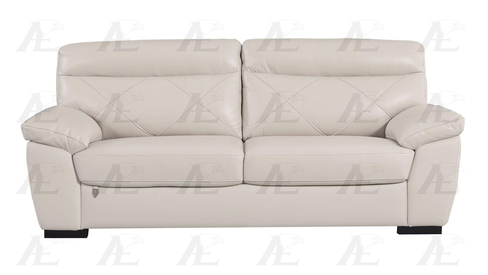 

    
Light Gray Italian Leather Sofa Set 3Pcs EK081-LG American Eagle Contemporary
