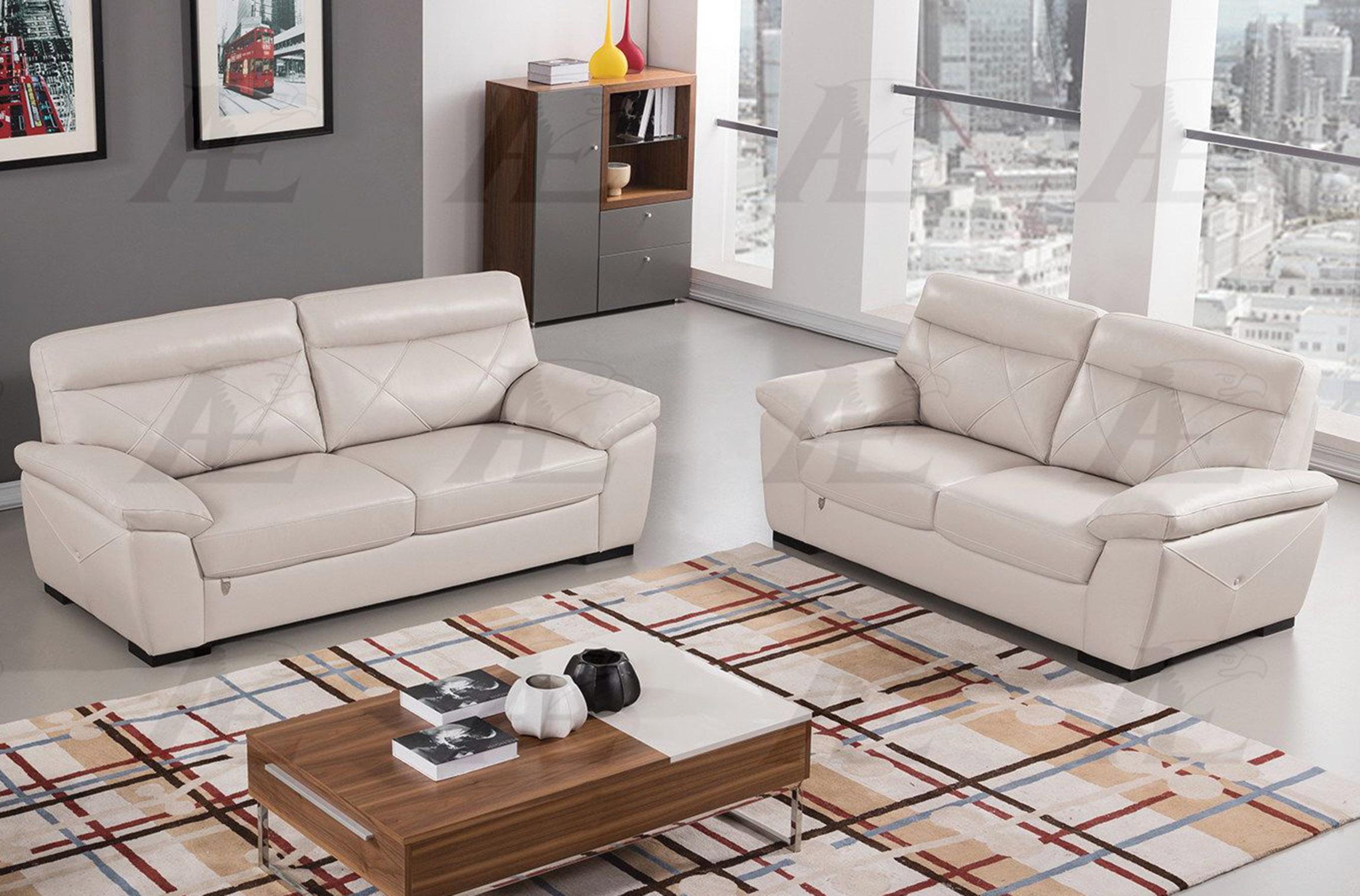 

    
EK081-LG-Set-2 Light Gray Italian Leather Sofa Set 2Pcs EK081-LG American Eagle Contemporary
